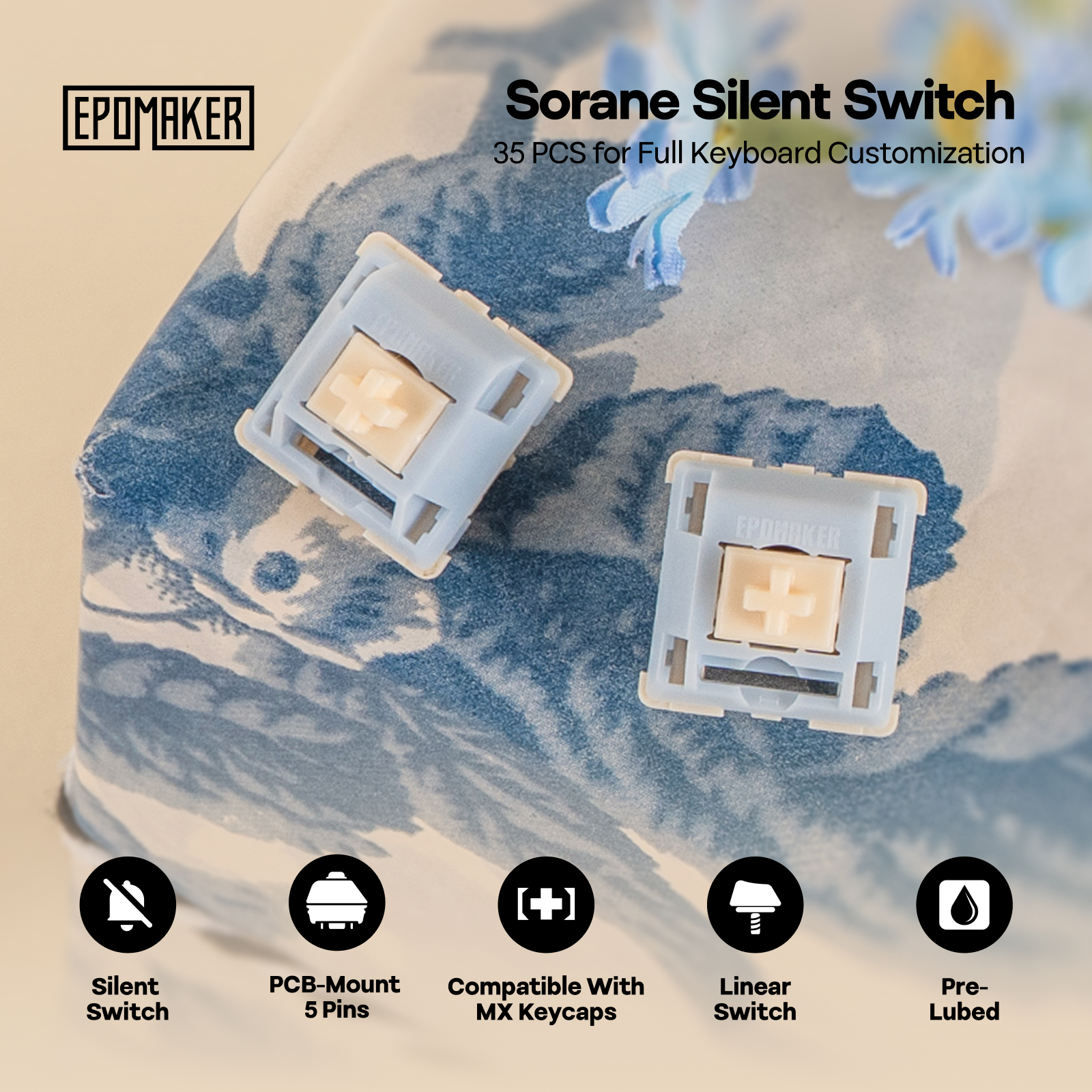35-osainen EPOMAKER Sorane Linear Silent Switch