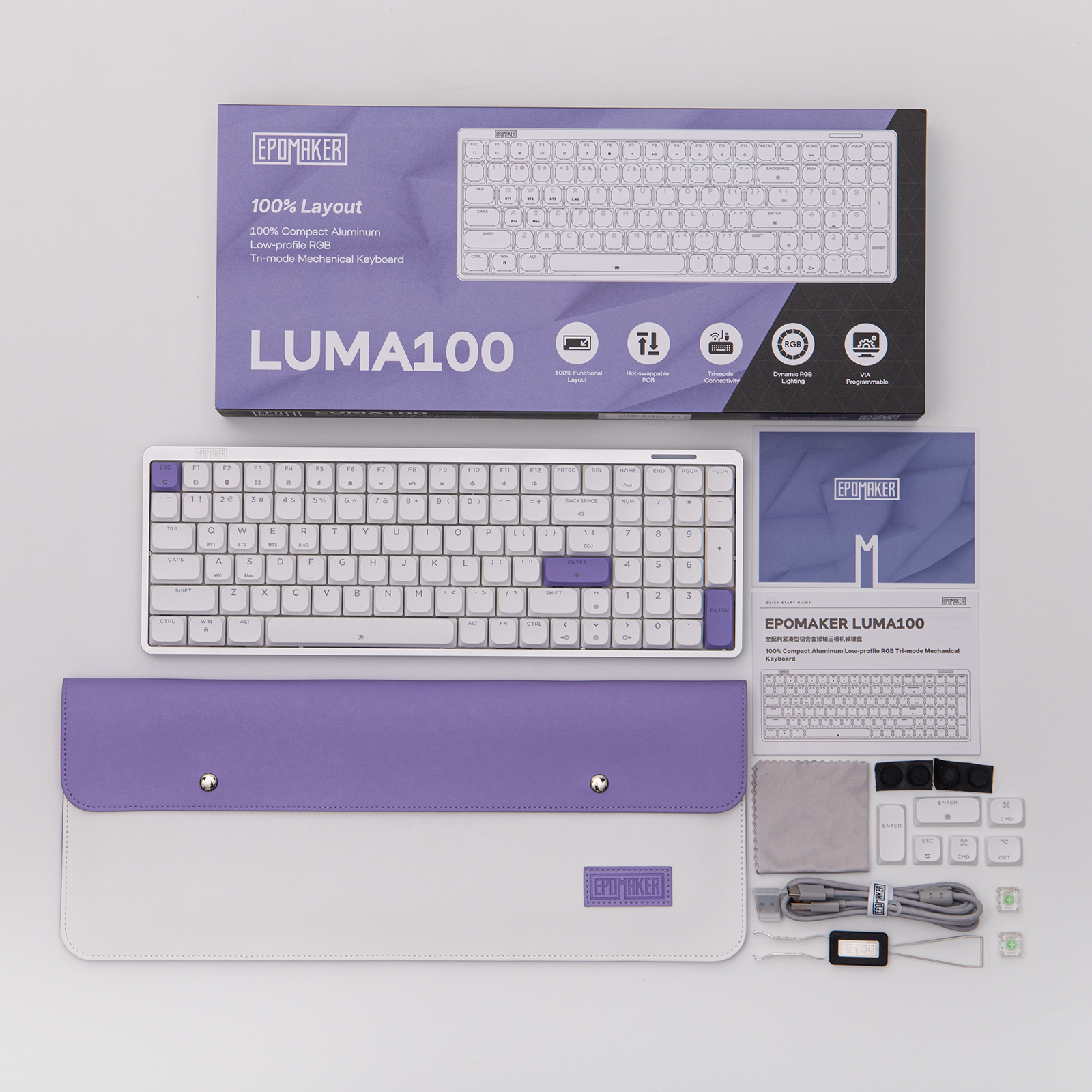 EPOMAKER LUMA100 VIA Programmerbar 96% QWERTY ANSI US