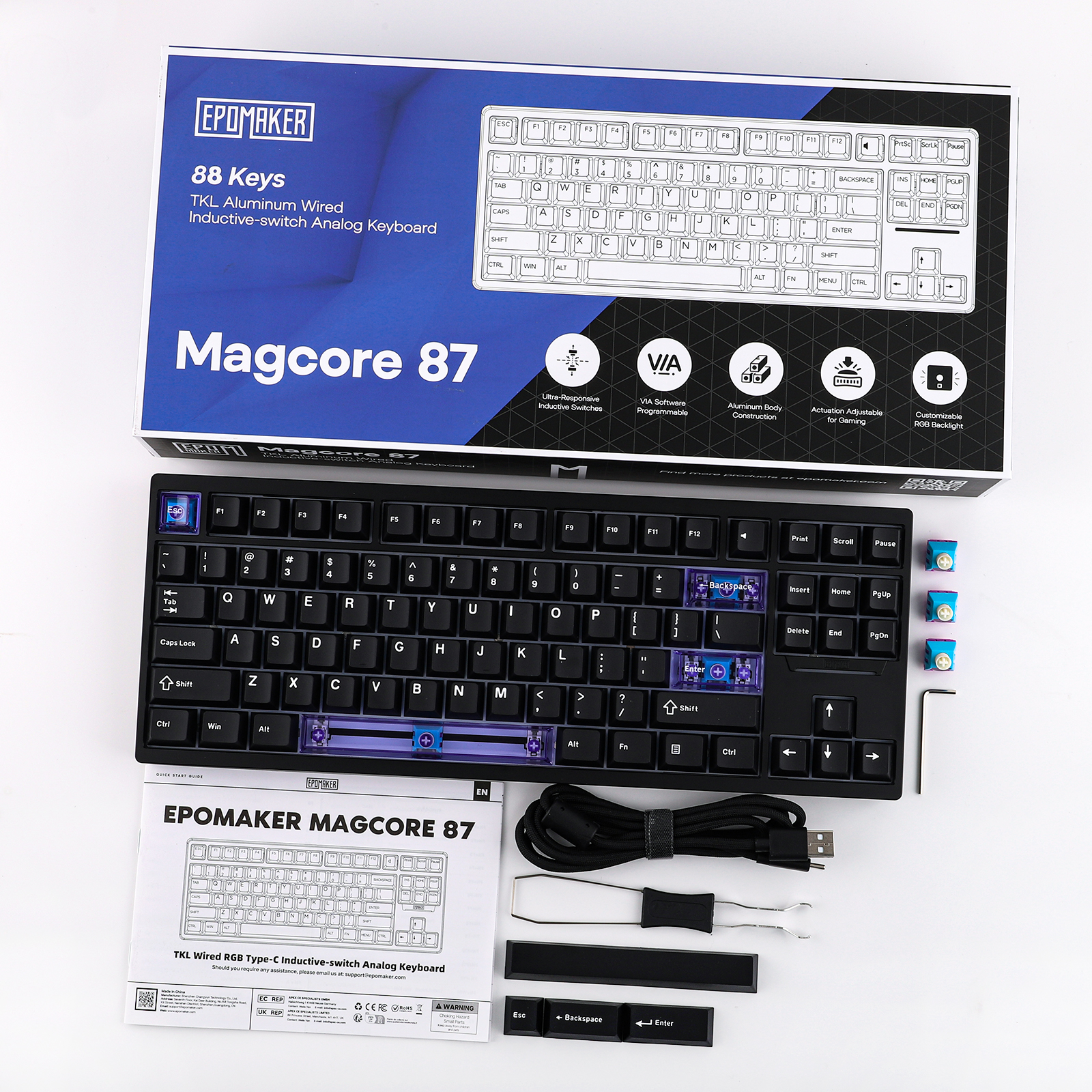EPOMAKER Magcore 87 TKL ANSI Layout Hot-Swap