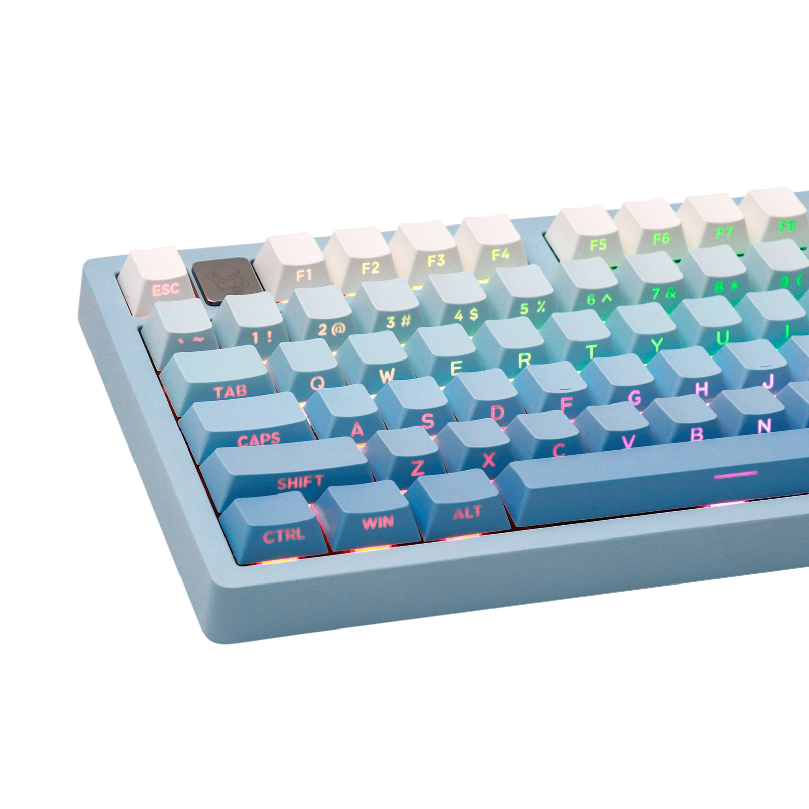 EPOMAKER Sky Blue 133-klávesová dvojitá potlač PBT s