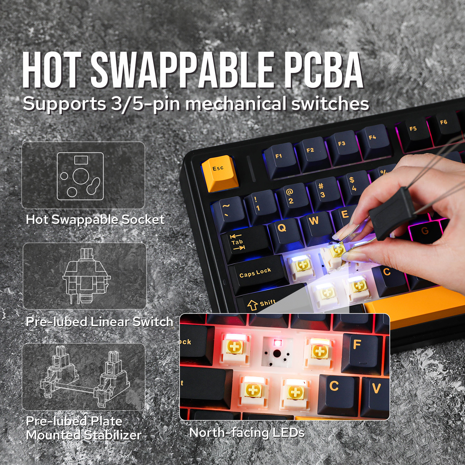 EPOMAKER x AULA F75 75% ANSI Layout Hot-Swap