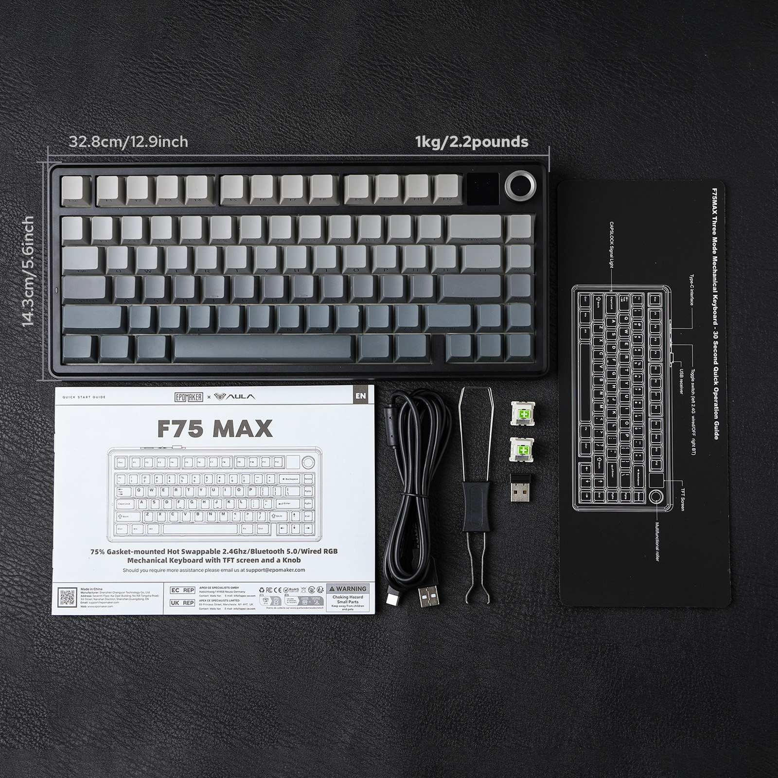 EPOMAKER X AULA F75 MAX Compact 75% ANSI Layout