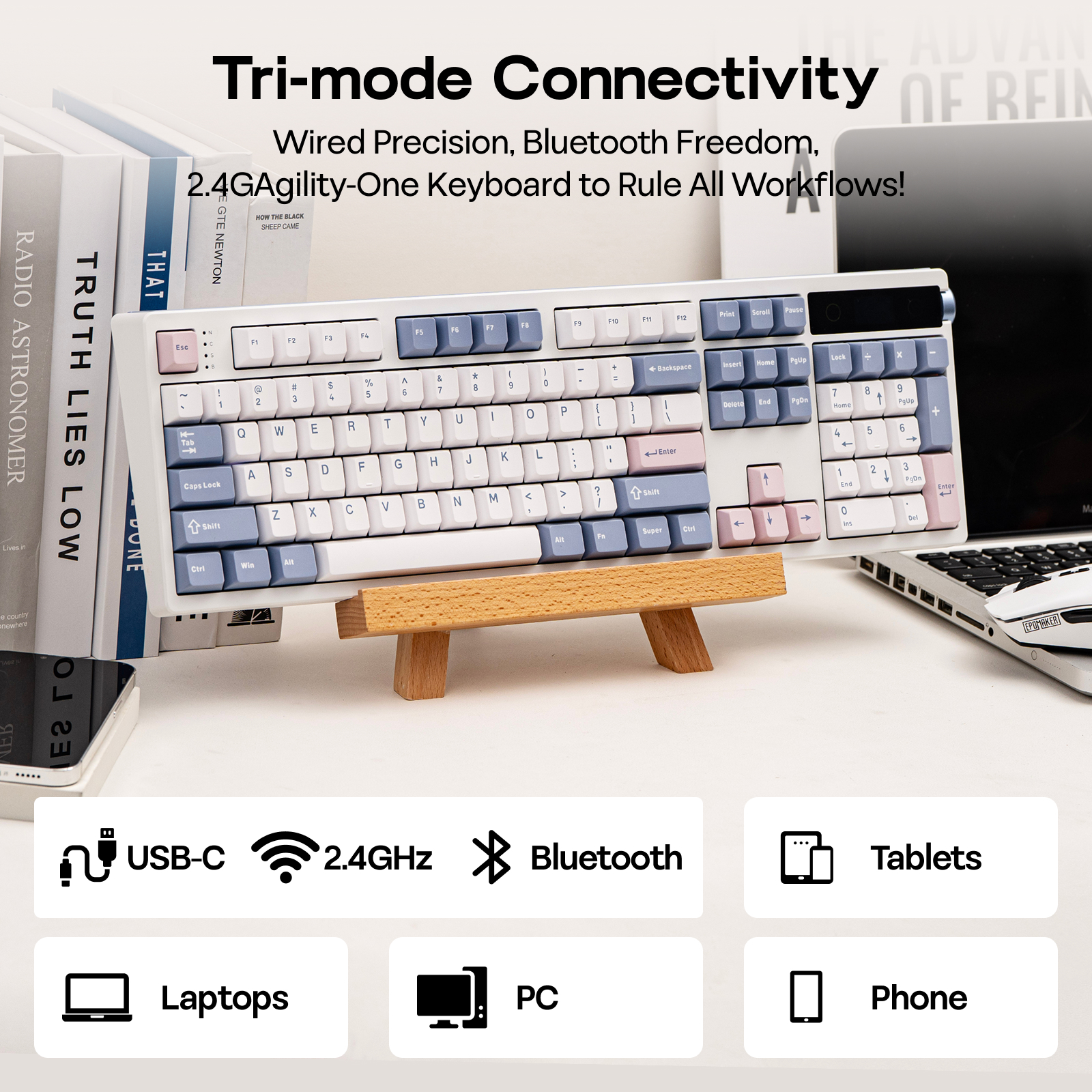 EPOMAKER TH108 PRO 100% Gasket-Mounted Tri-Mode