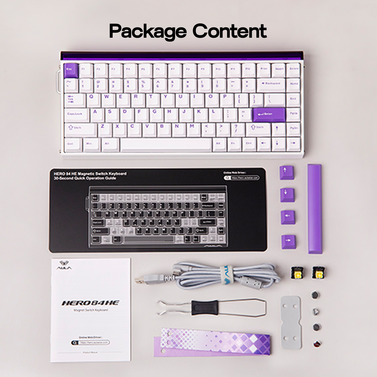 EPOMAKER AULA Hero84 HE 75% US QWERTY Layout Wired