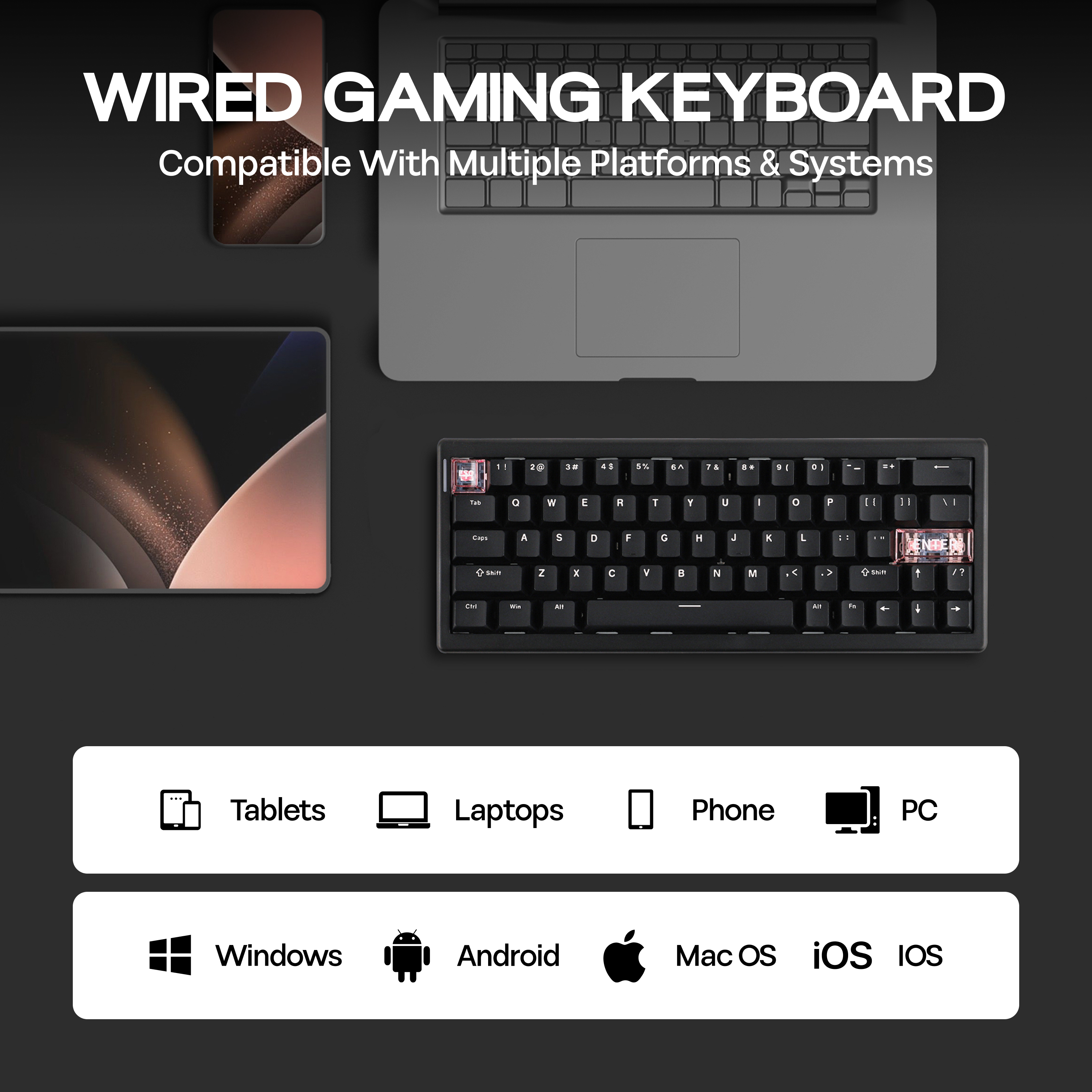 CIDOO C60 HE 63-Tasten Kompaktlayout Hot-Swap-fähig
