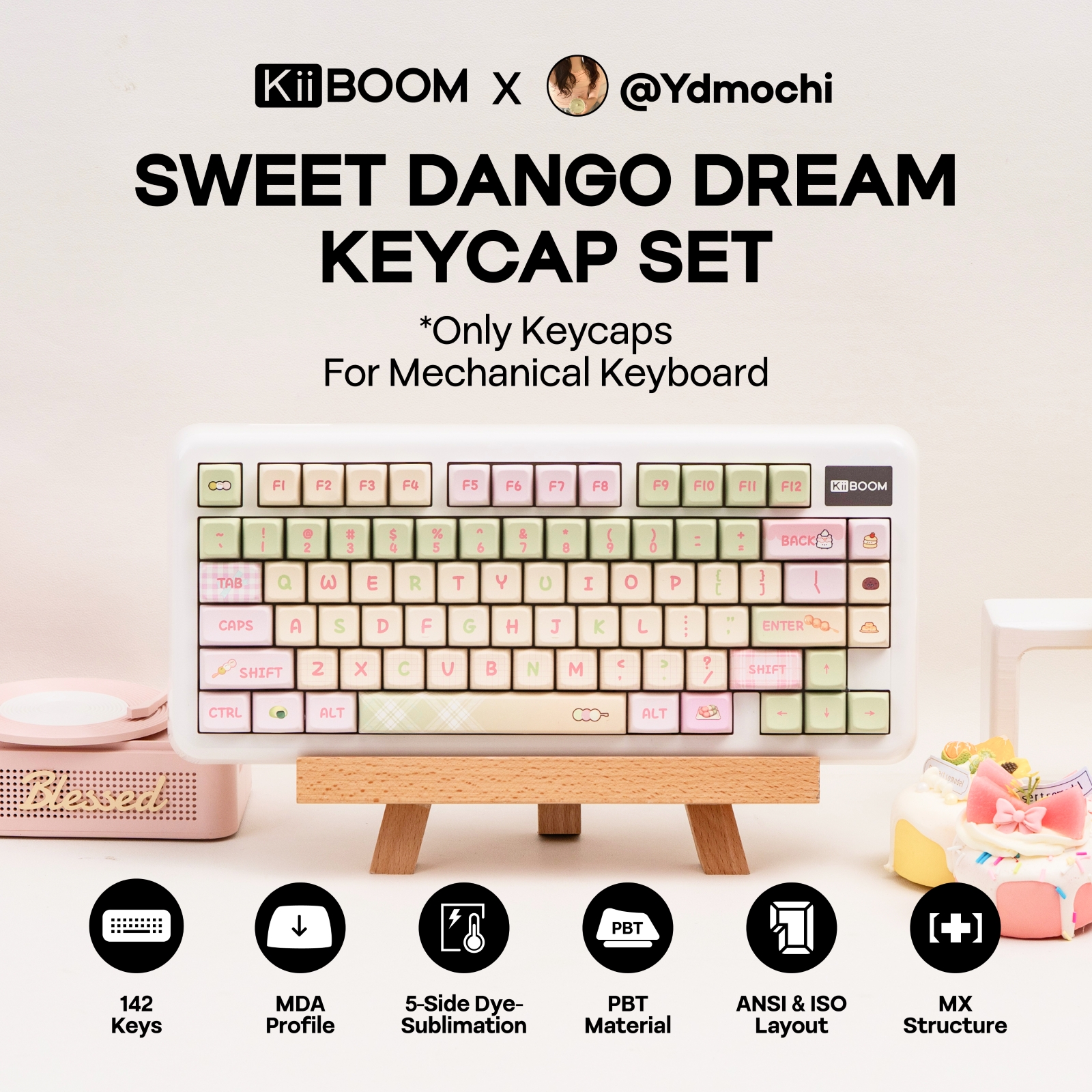 KiiBOOM x Ydmochi Sweet Dango Dream Tastenkappen-Set