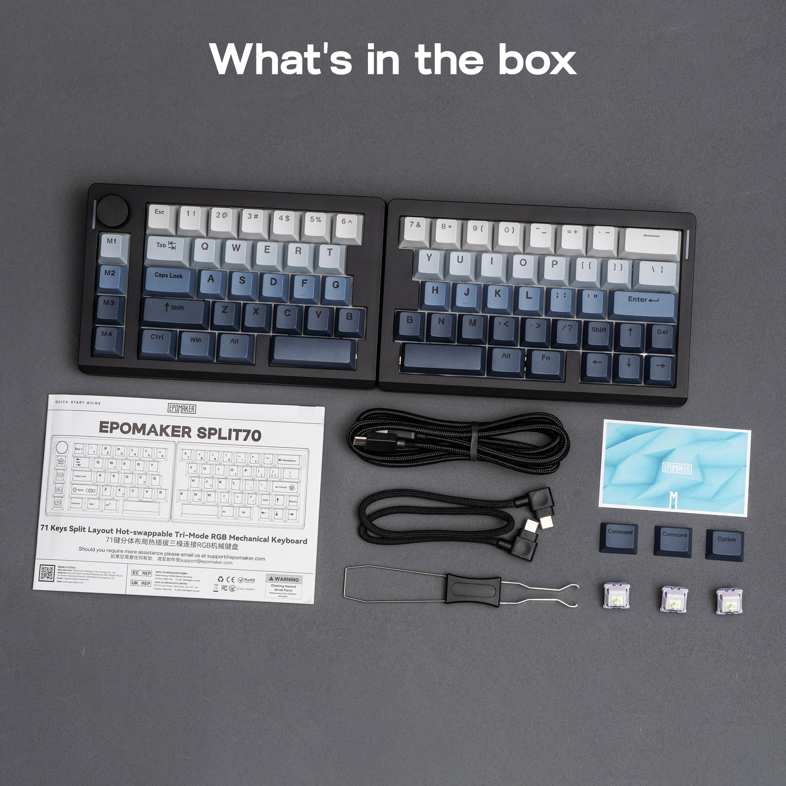 EPOMAKER Split70 QMK/VIA 70% Split Layout Hot-Swap