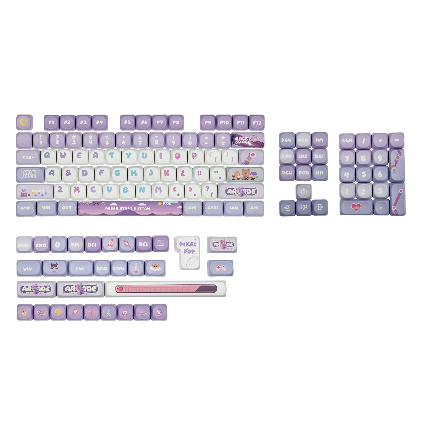 KiiBOOM X PlanetMars: Lilla Pixelpop Arcade-tastatur