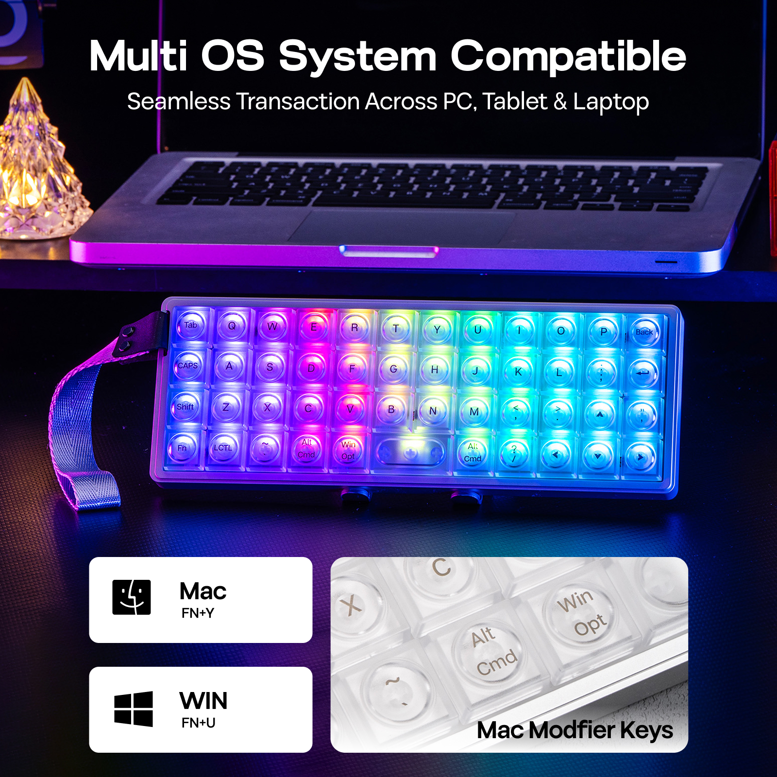 EPOMAKER Luma40 40% Ergonomic Ortholinear US Layout