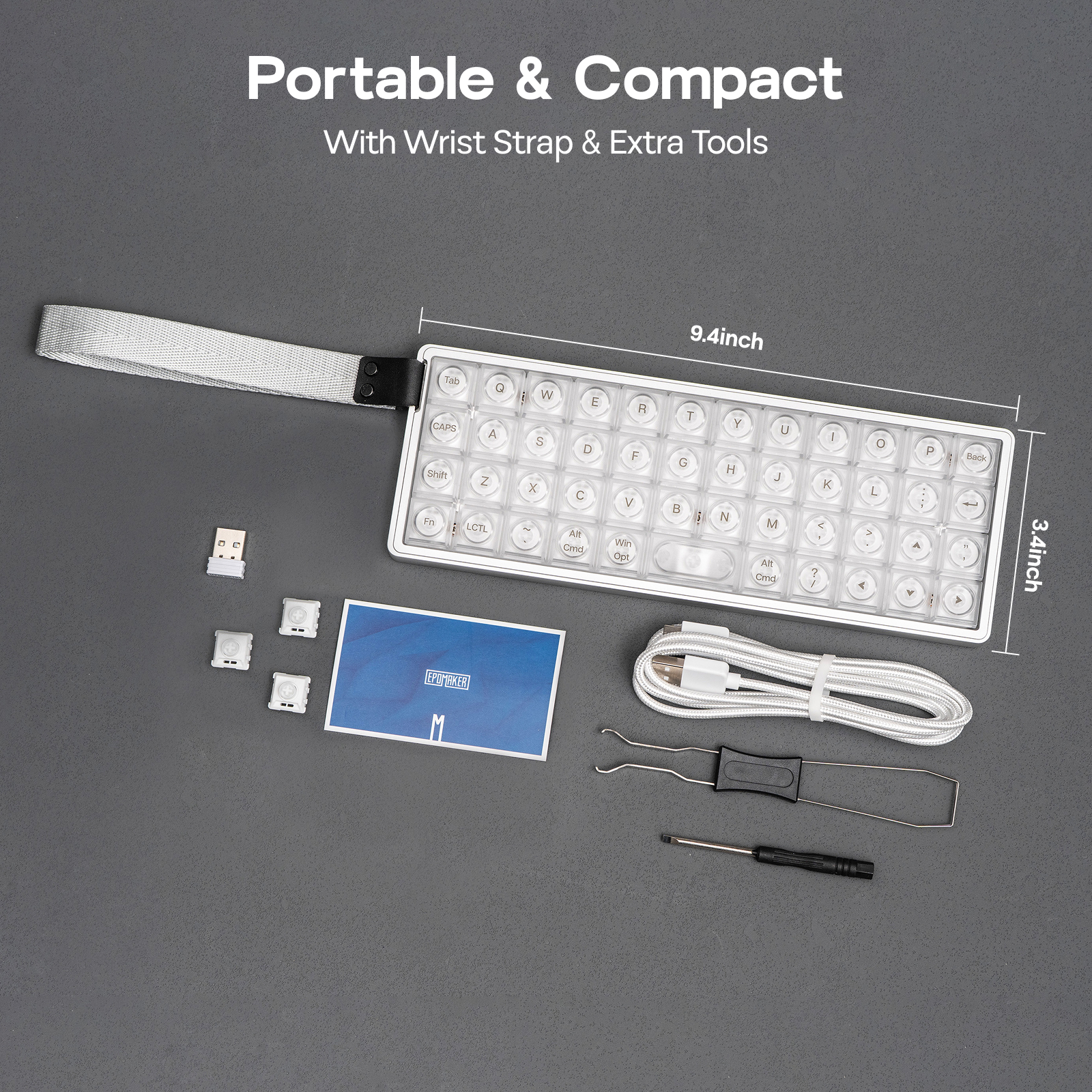 EPOMAKER Luma40 40% Ergonomic Ortholinear US Layout