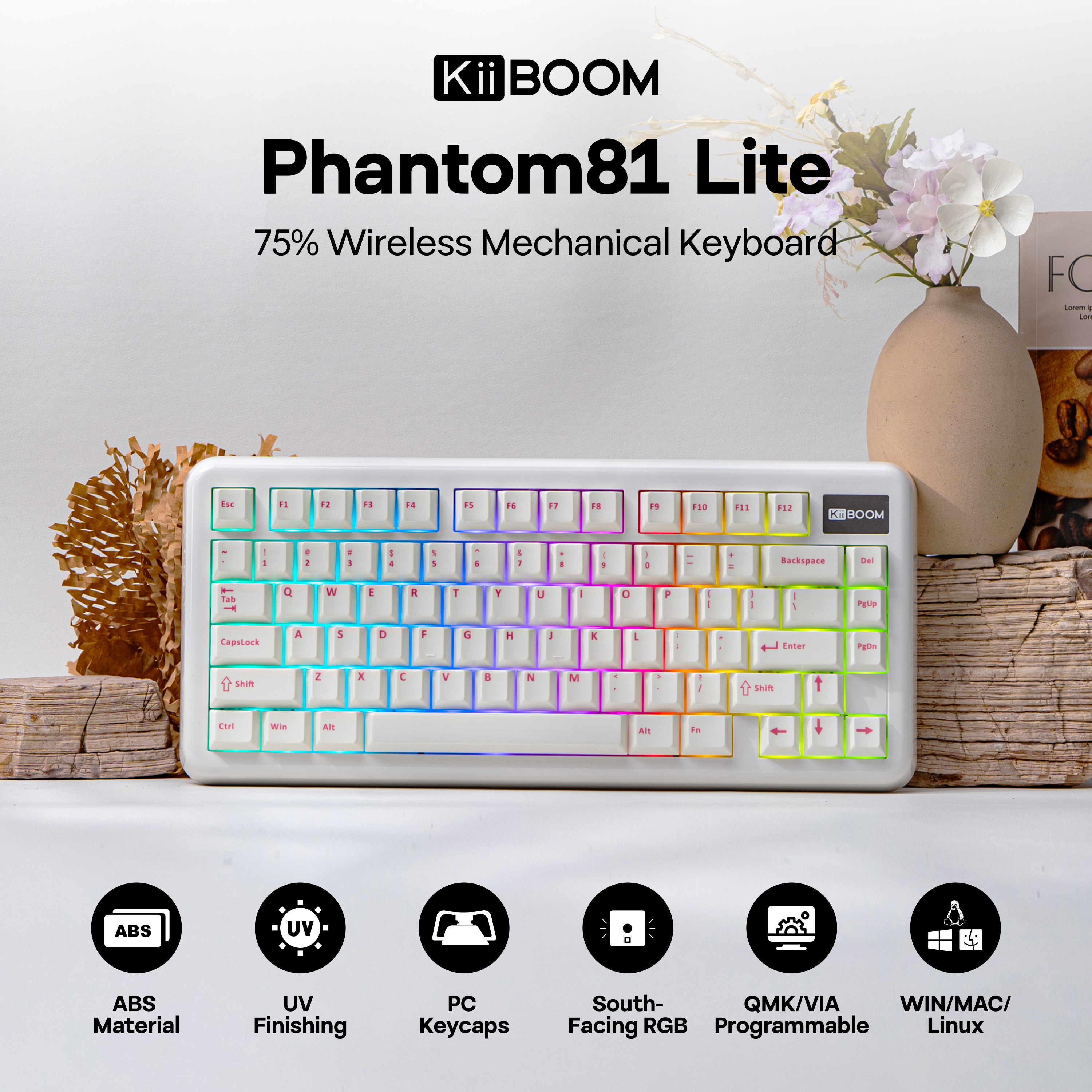 KiiBOOM Phantom81 Lite QMK/VIA 75% Hot-Swap