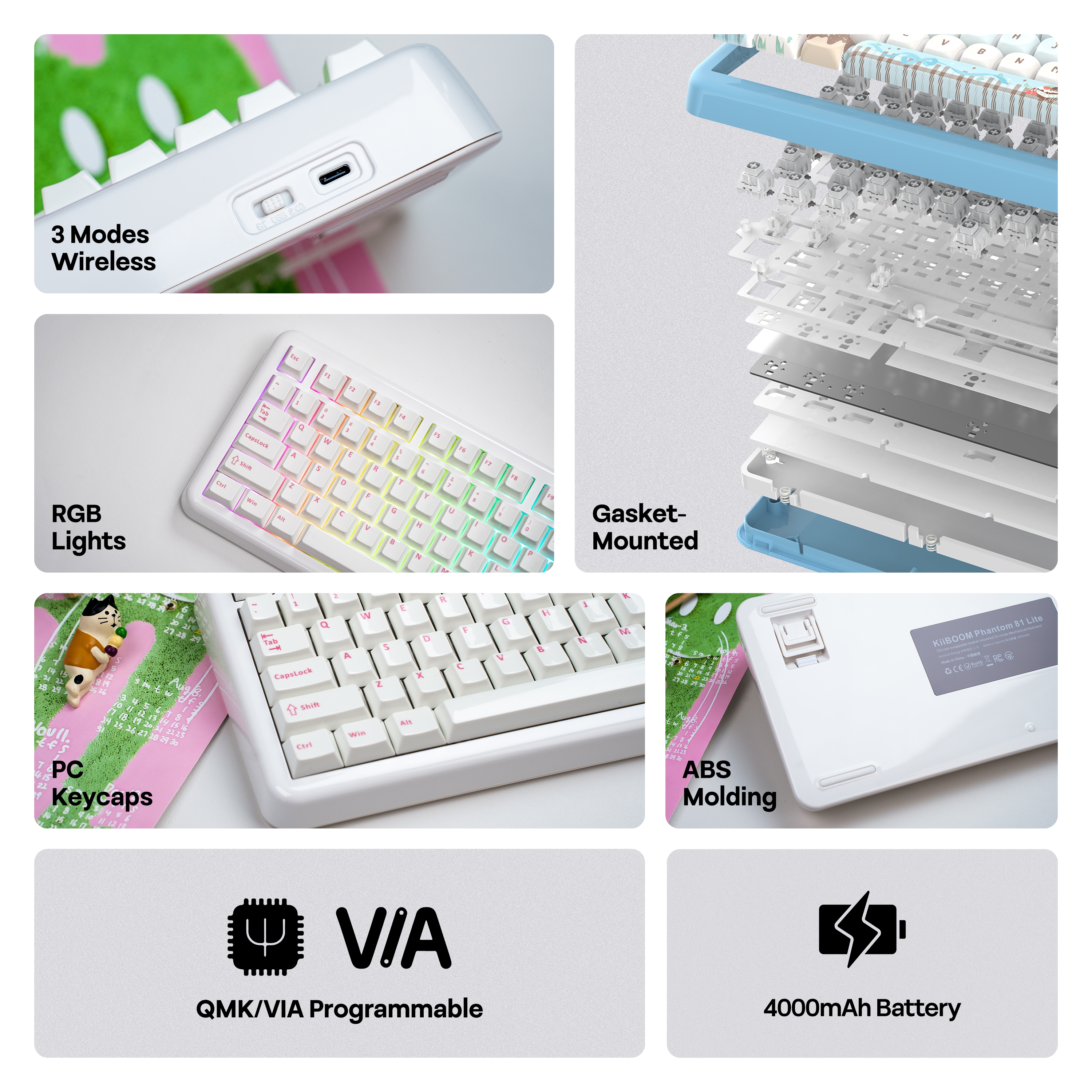 KiiBOOM Phantom81 Lite QMK/VIA 75% Hot-Swap