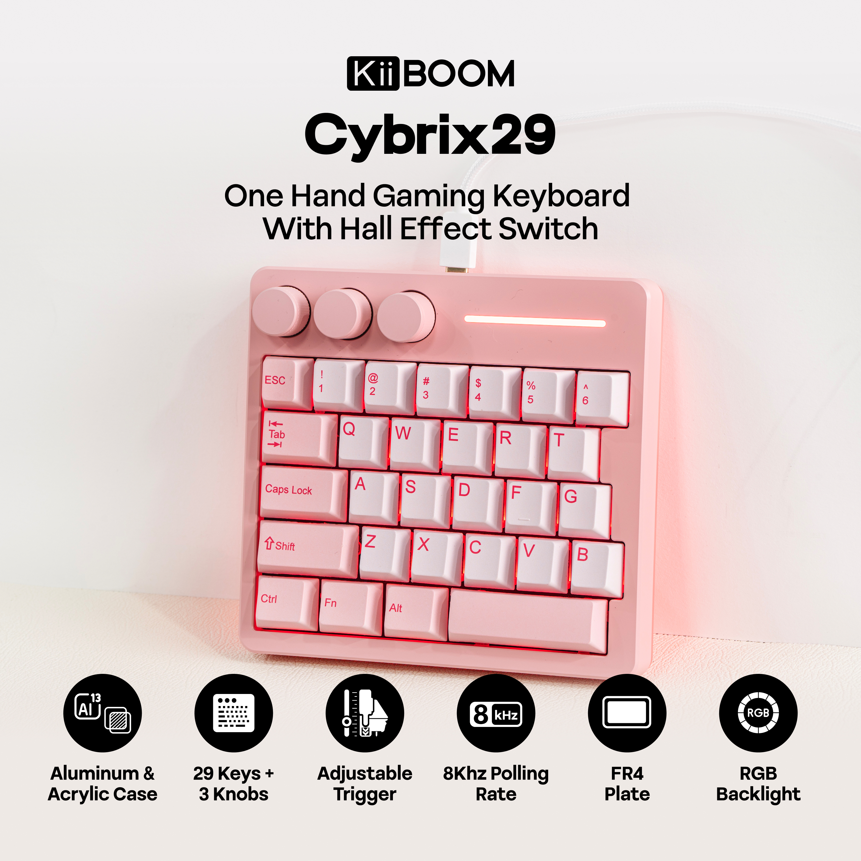 KiiBOOM Cybrix 29 29 Keys+3 Knobs Rapid Fast Wired One
