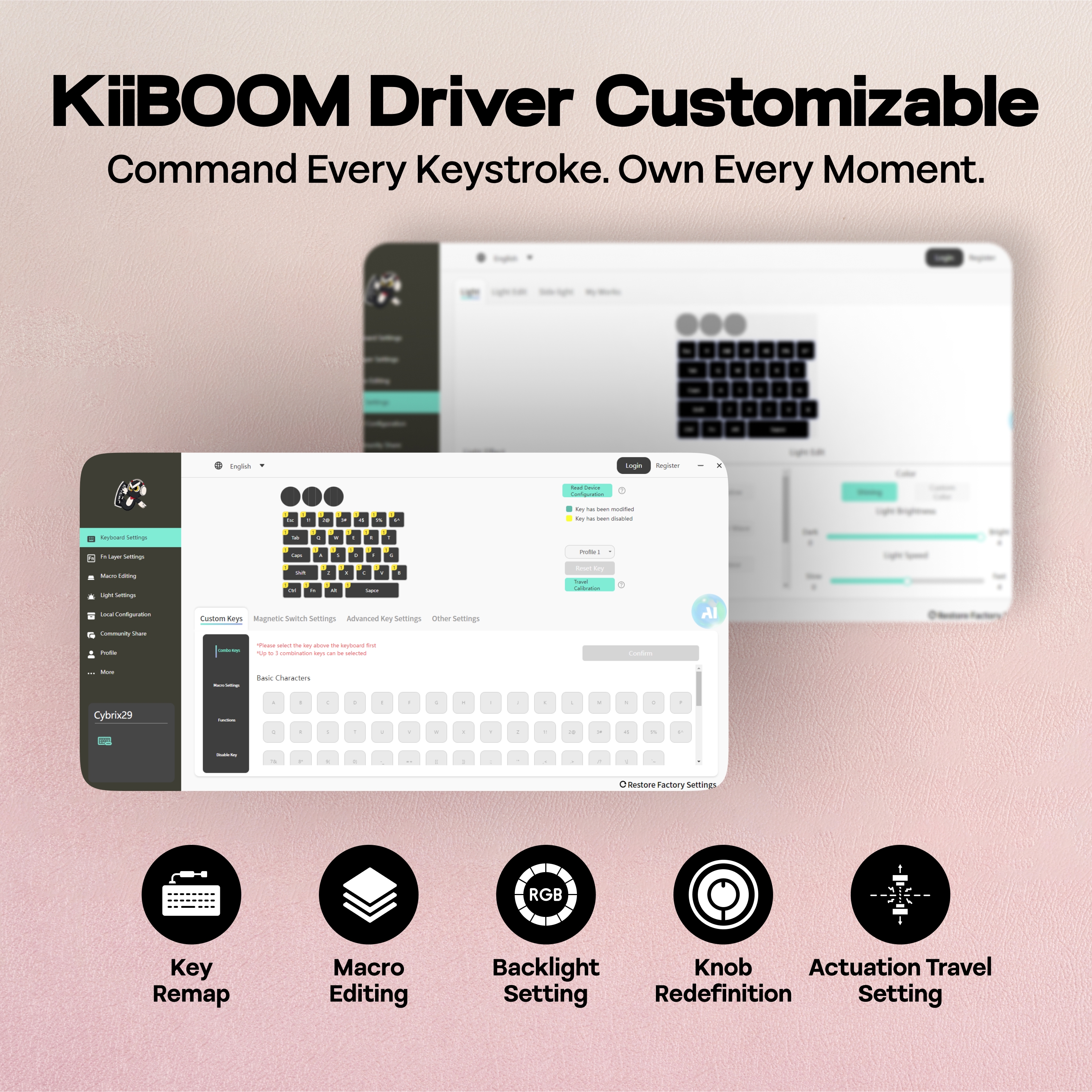KiiBOOM Cybrix 29 29 Keys+3 Knobs Rapid Fast Wired One