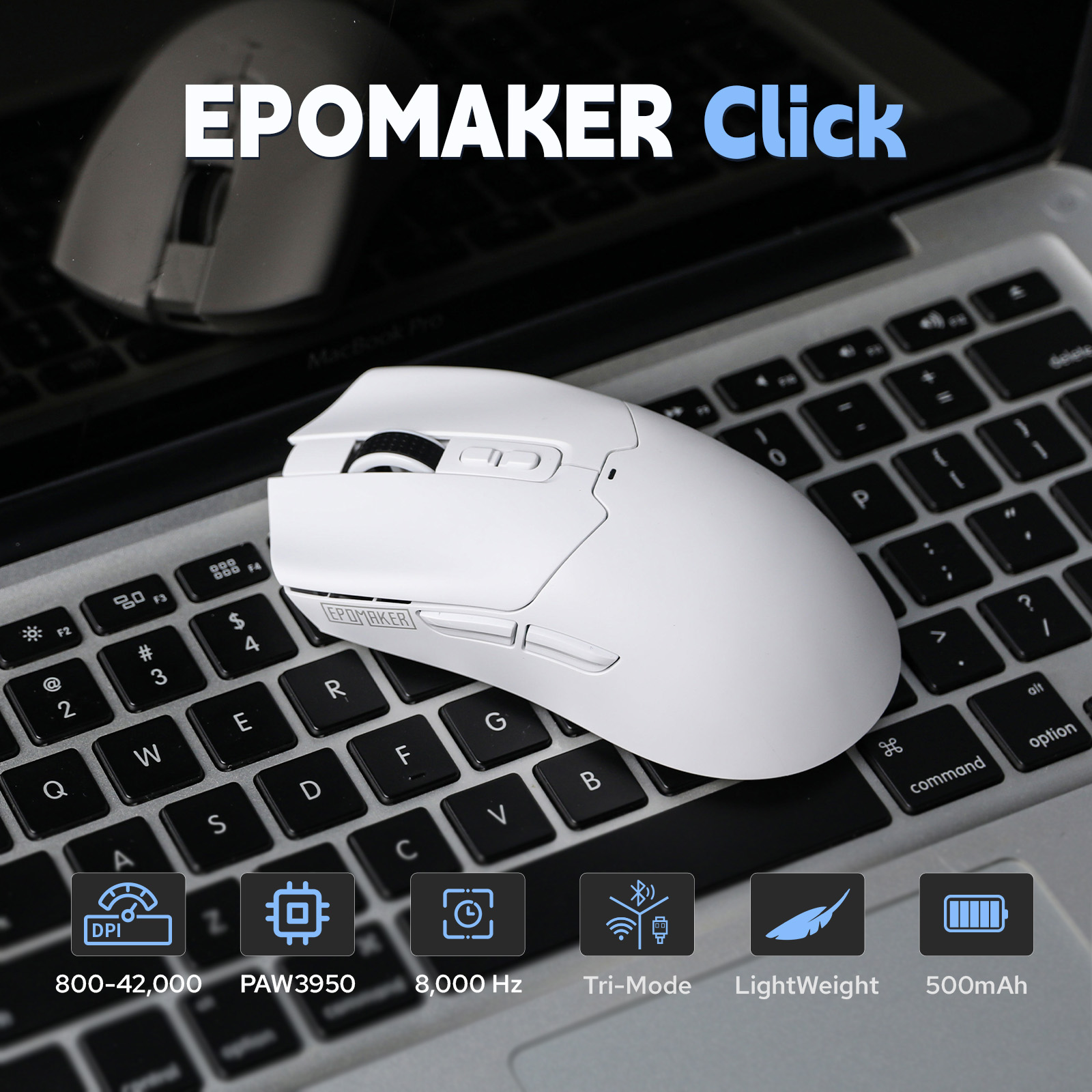 EPOMAKER Click Przewodowy/BT/2,4 GHz Bezprzewodowy