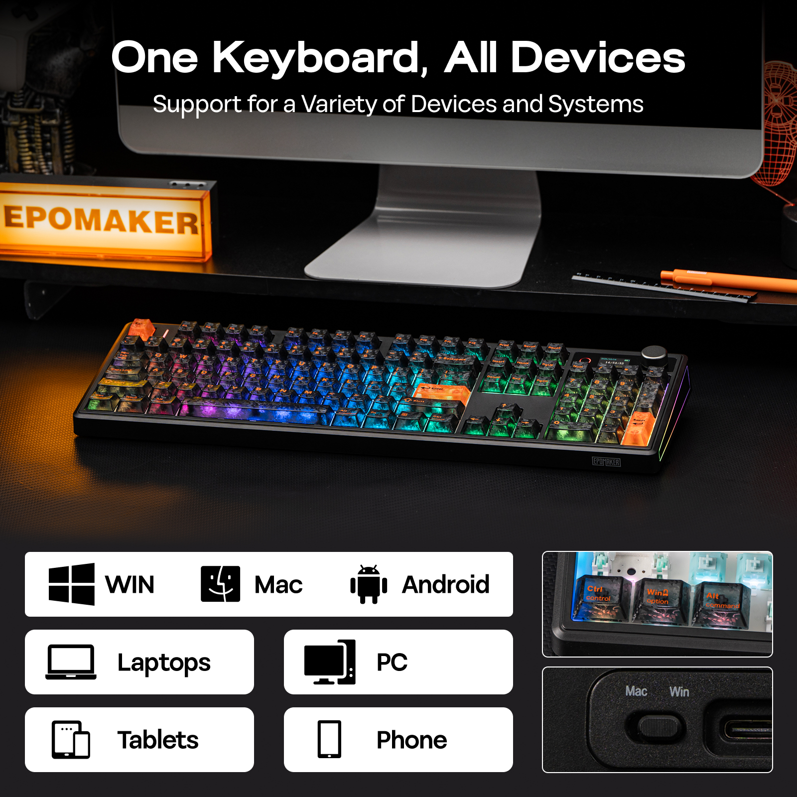 EPOMAKER TH108 V2 PRO Full Sized ANSI US Layout