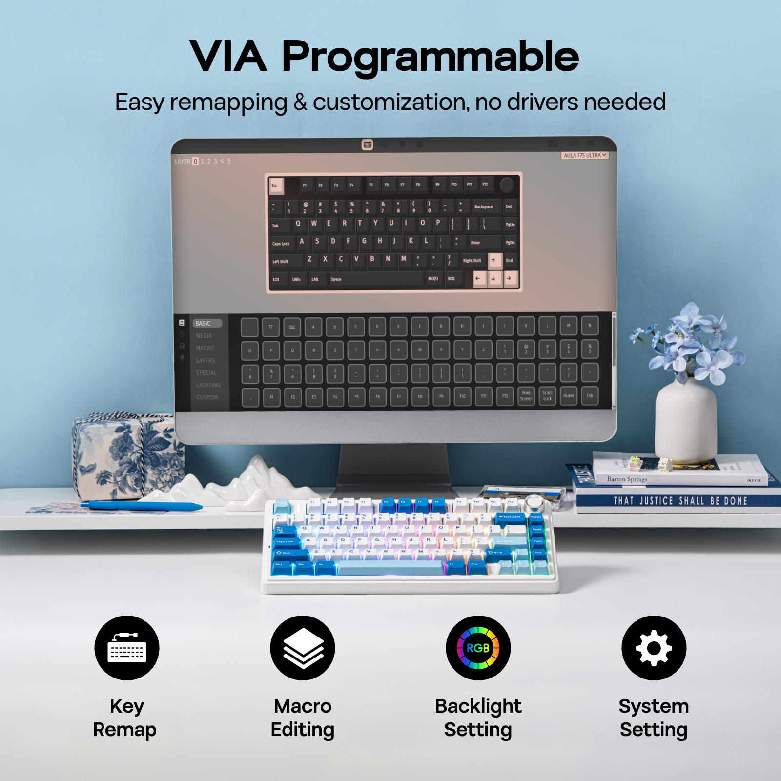 EPOMAKER x AULA F75 Ultra 75% ANSI US QWERTY Layout