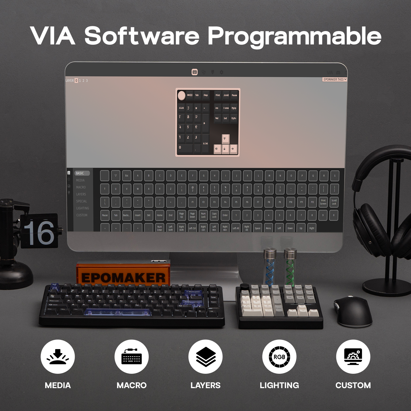 EPOMAKER TH33 30% uszczelka Hot-Swap