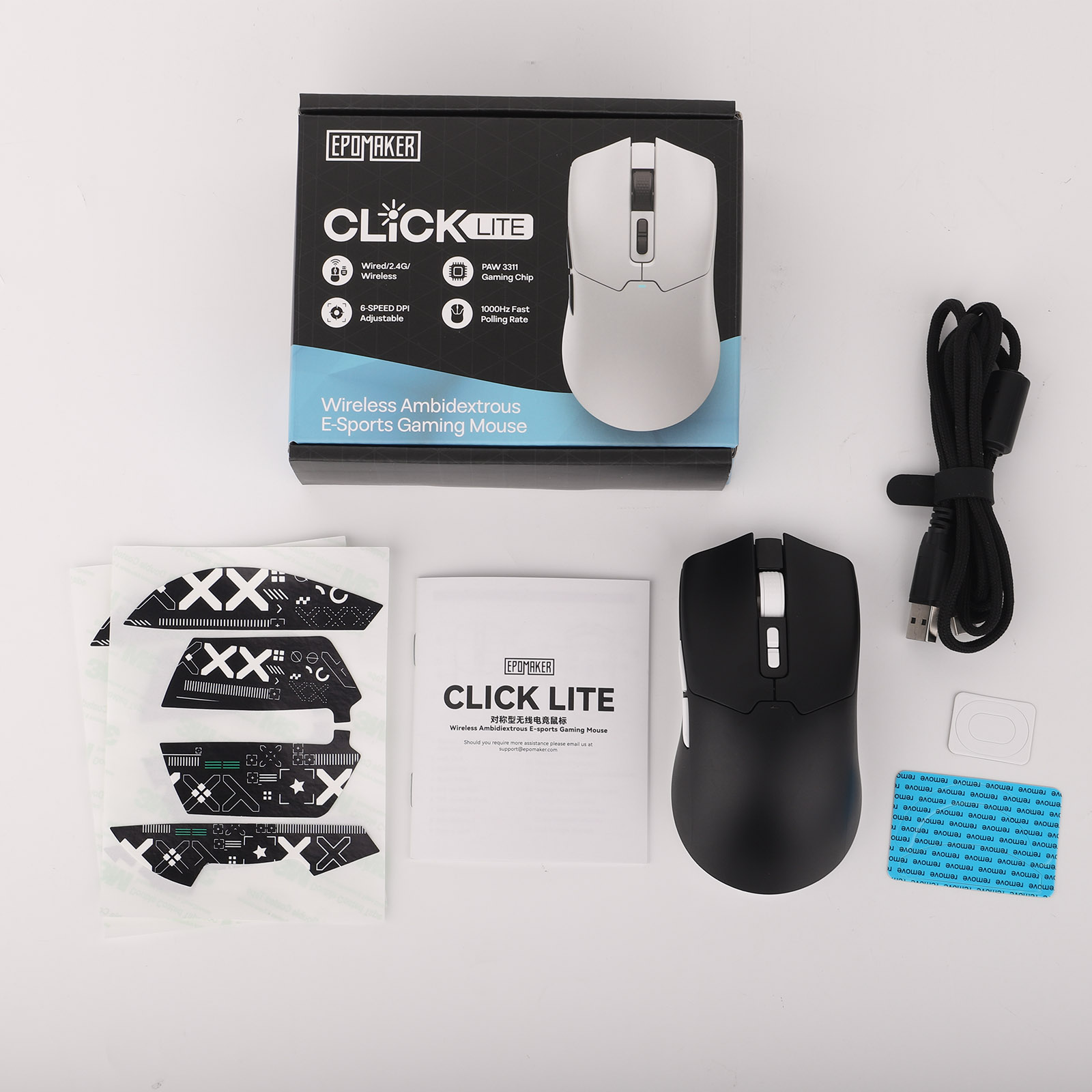 EPOMAKER Click Lite кабелен/BT/2.4GHz безжичен
