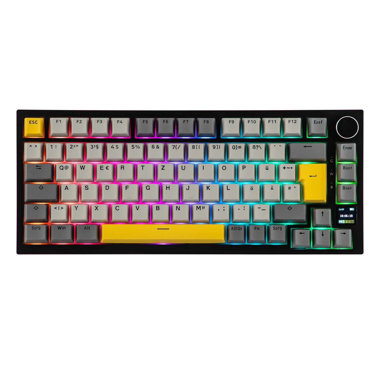 ISO-DE Layout AJAZZ AK820 PRO 75% QWERTZ German Layout