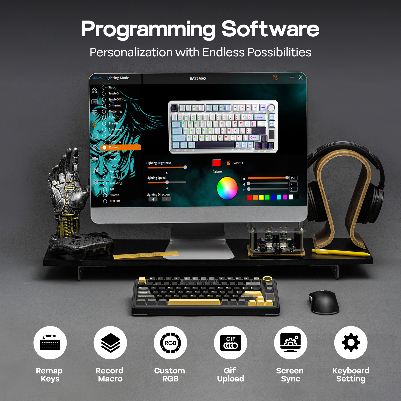 EPOMAKER X AULA EA75 MAX 75% ANSI US Layout Hot-Swap
