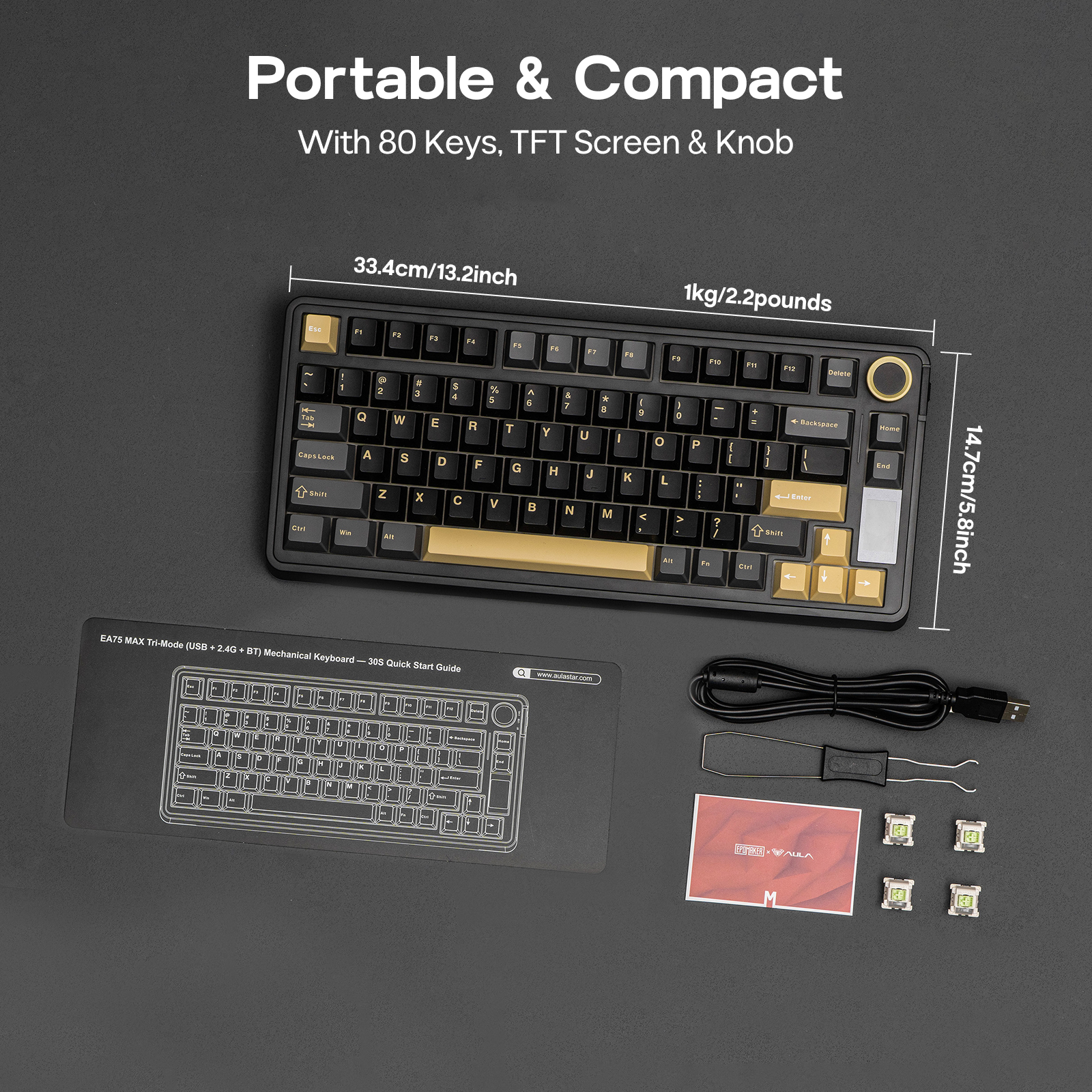 EPOMAKER X AULA EA75 MAX 75% ANSI US Layout Hot-Swap