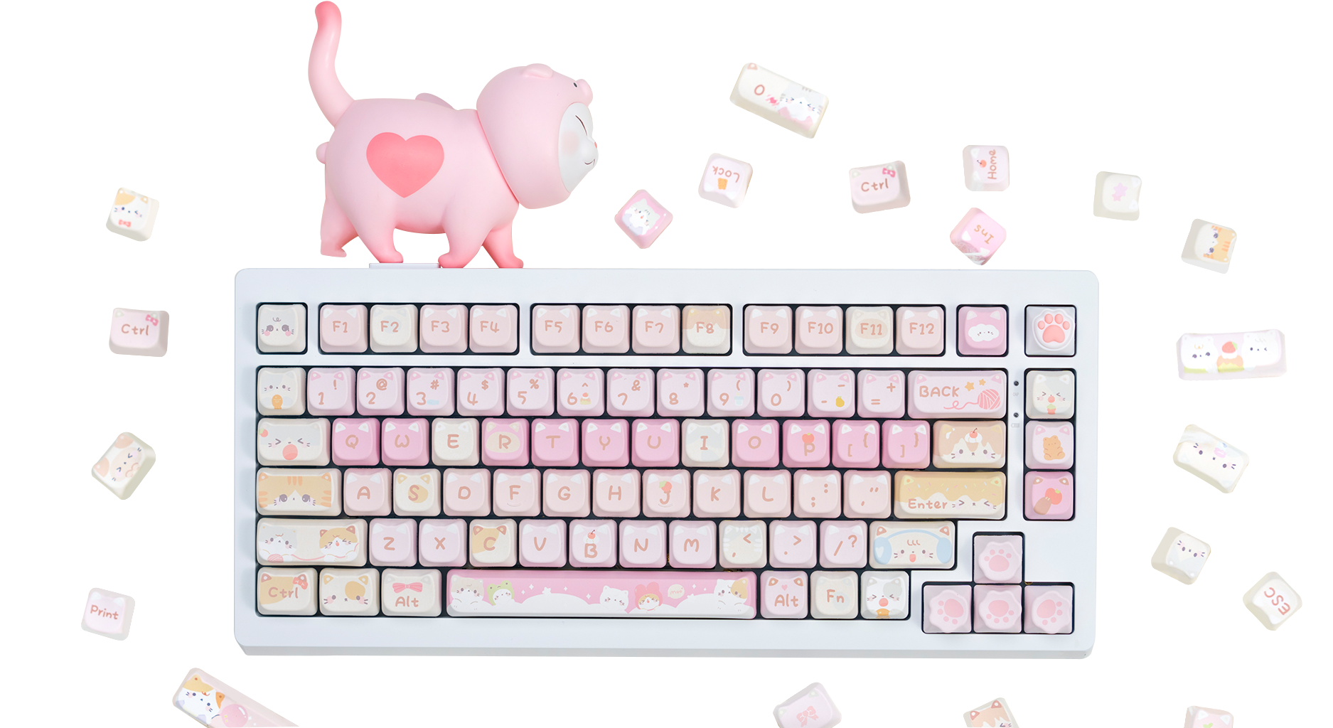 KiiBOOM x Maorbeng Meow Meow Squad-tangentbord 141