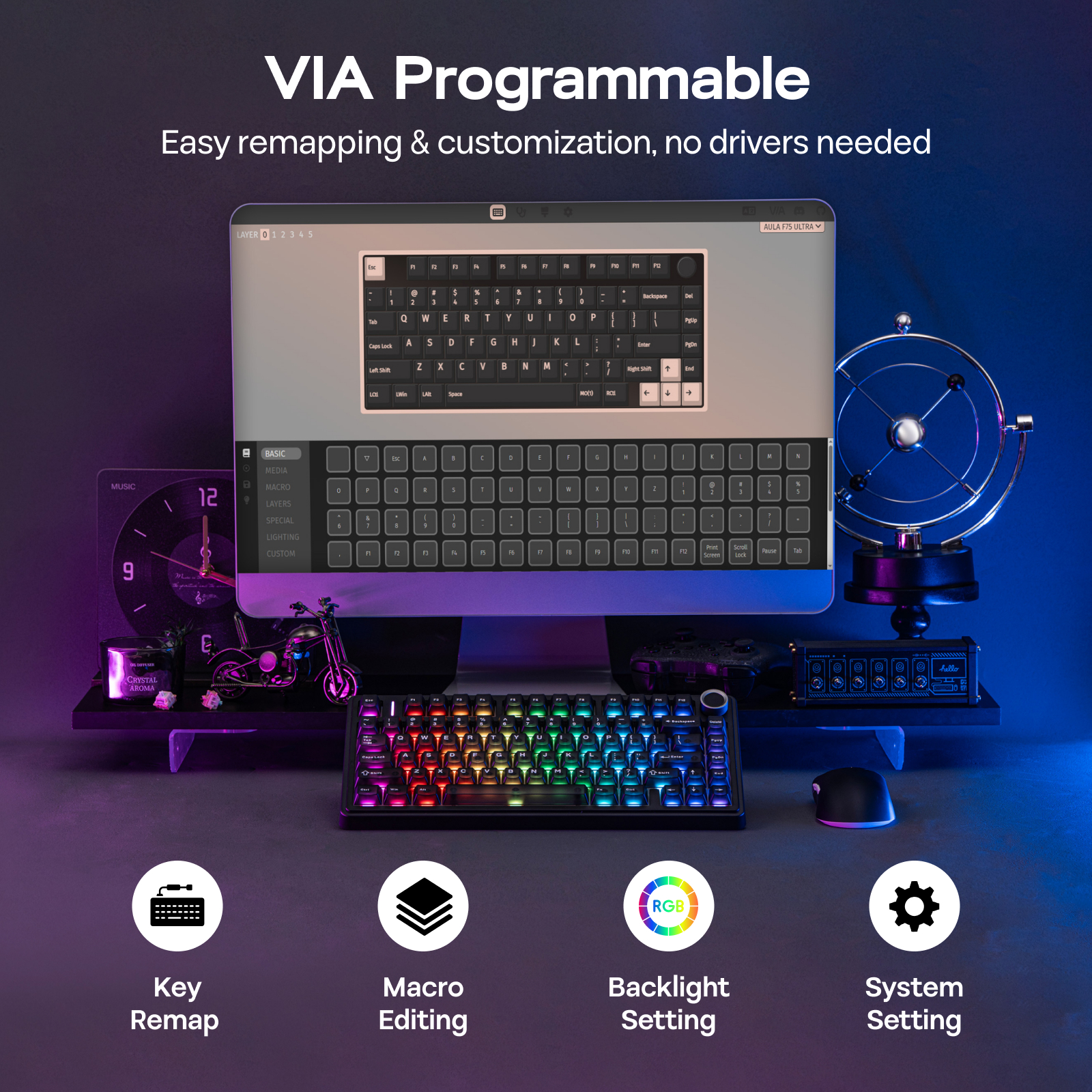 EPOMAKER x AULA F75 Ultra VIA Programmable 75% ANSI US