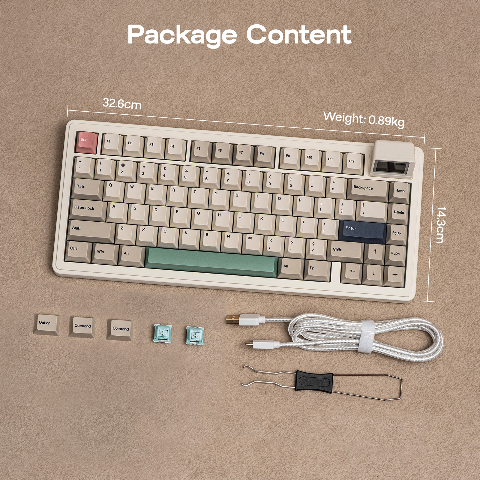 EPOMAKER RT82 QMK/VIA 75 % amerikansk QWERTY-layout