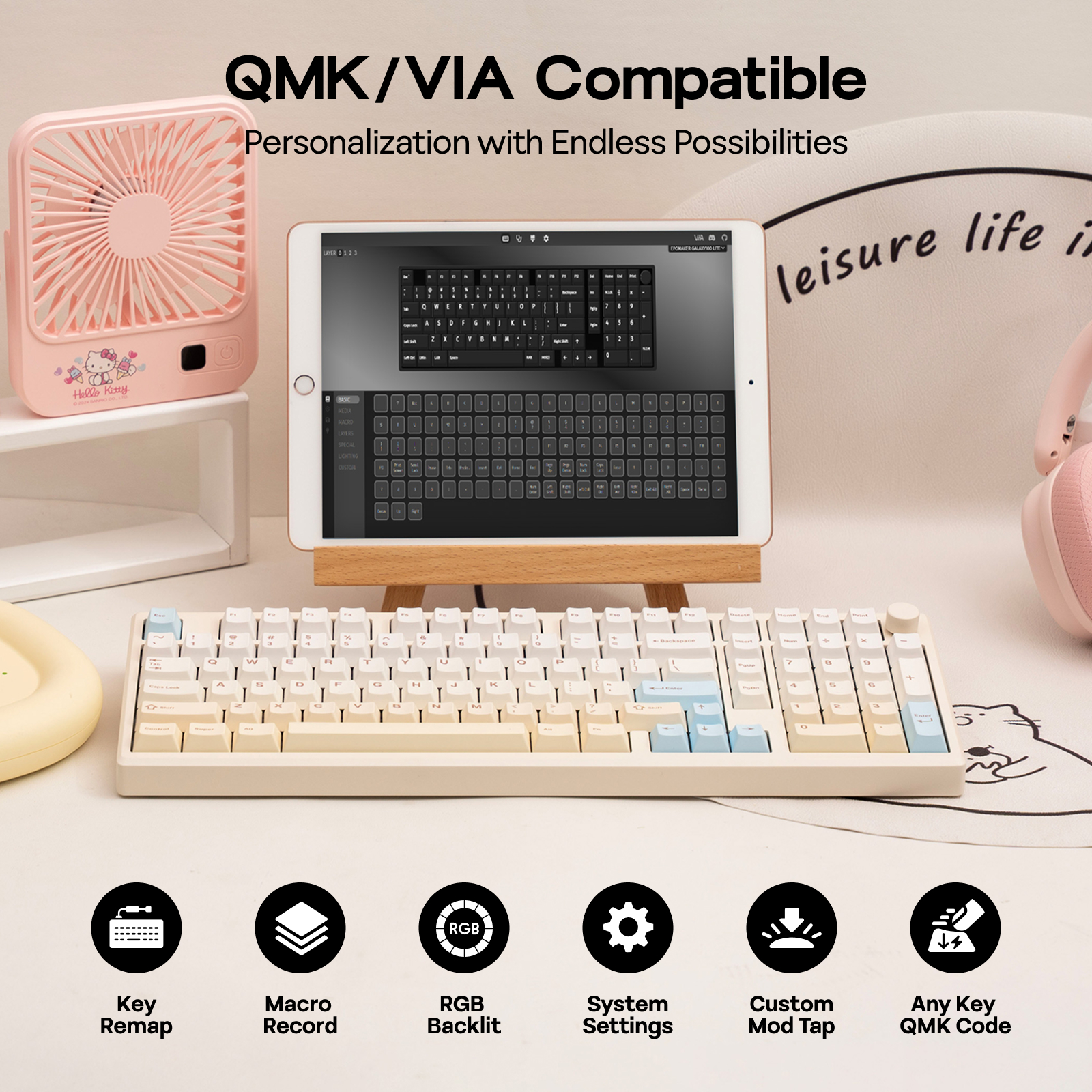 EPOMAKER Galaxy100 Lite QMK/VIA 96% ANSI US Layout