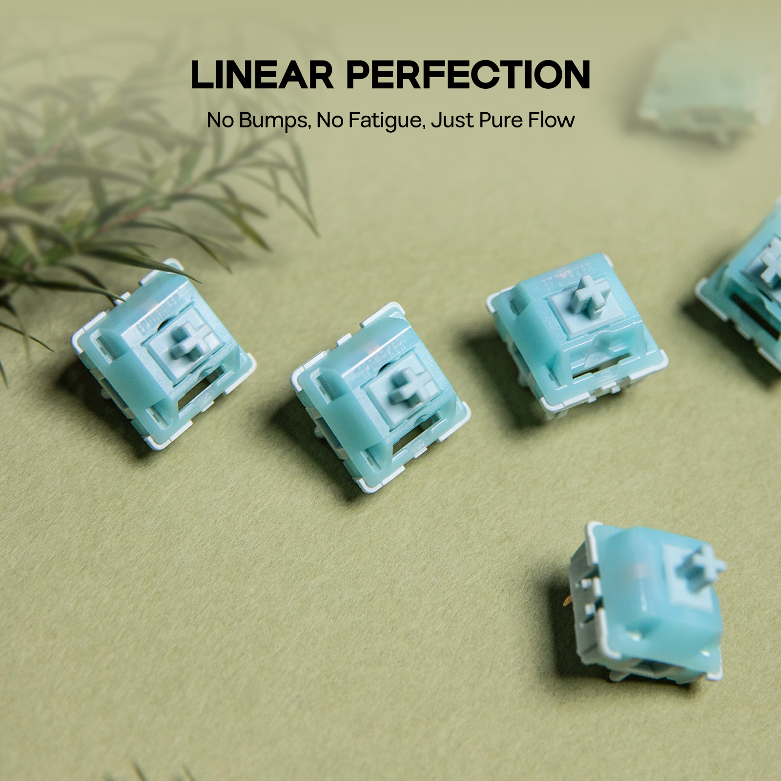 100 Pieces EPOMAKER Creamy Jade Linear Switch
