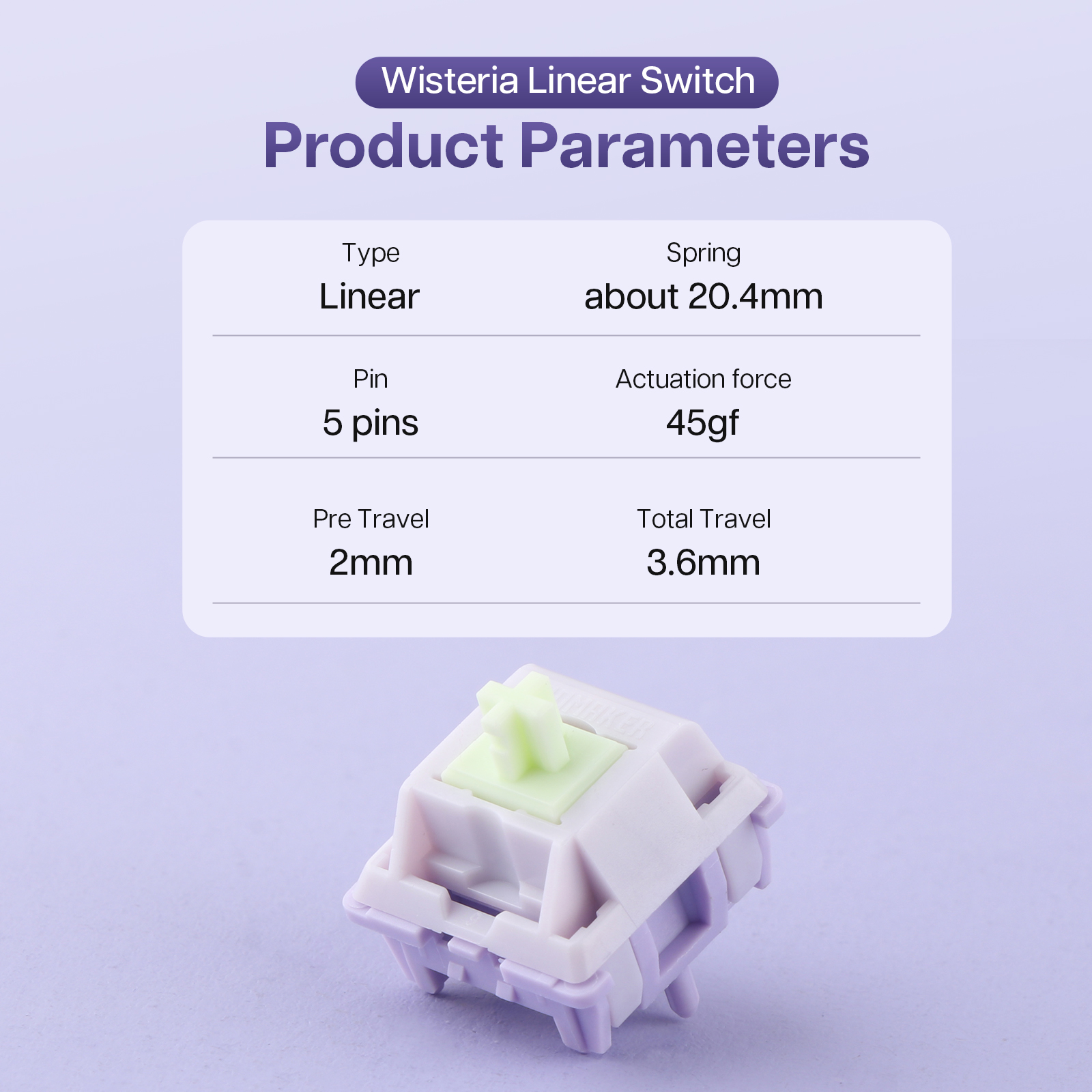 30/100 sztuk EPOMAKER Wisteria Linear 45gf Factory