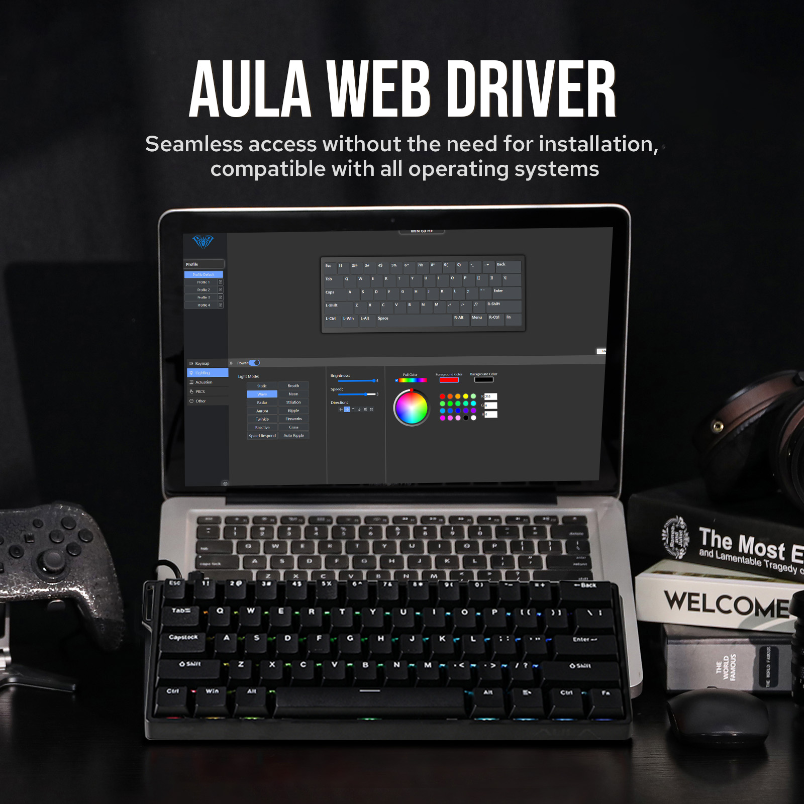 AULA WIN60 HE/WIN60 HE MAX 60% Hot-Swap Tray-Mount