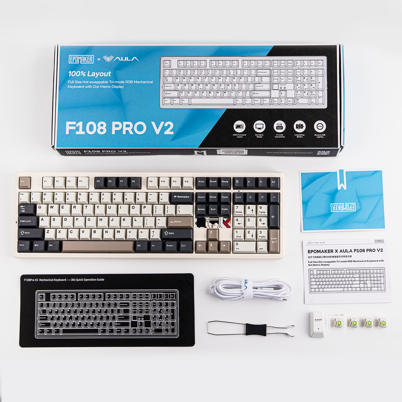 EPOMAKER X AULA F108 PRO V2 Full Size ANSI US Layout