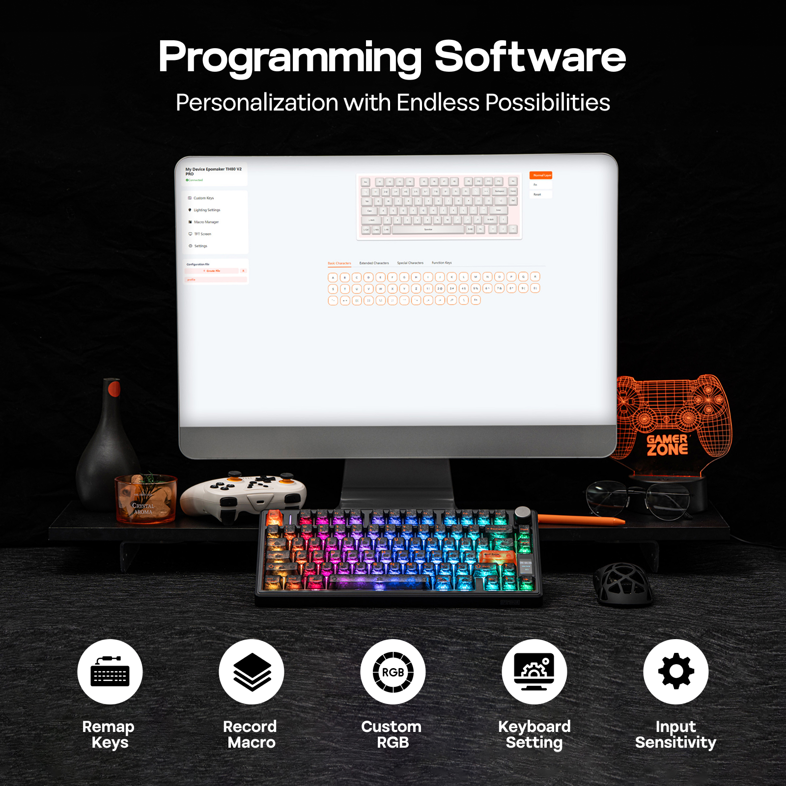 EPOMAKER TH80 V2 PRO 75% ANSI 미국 레이아웃