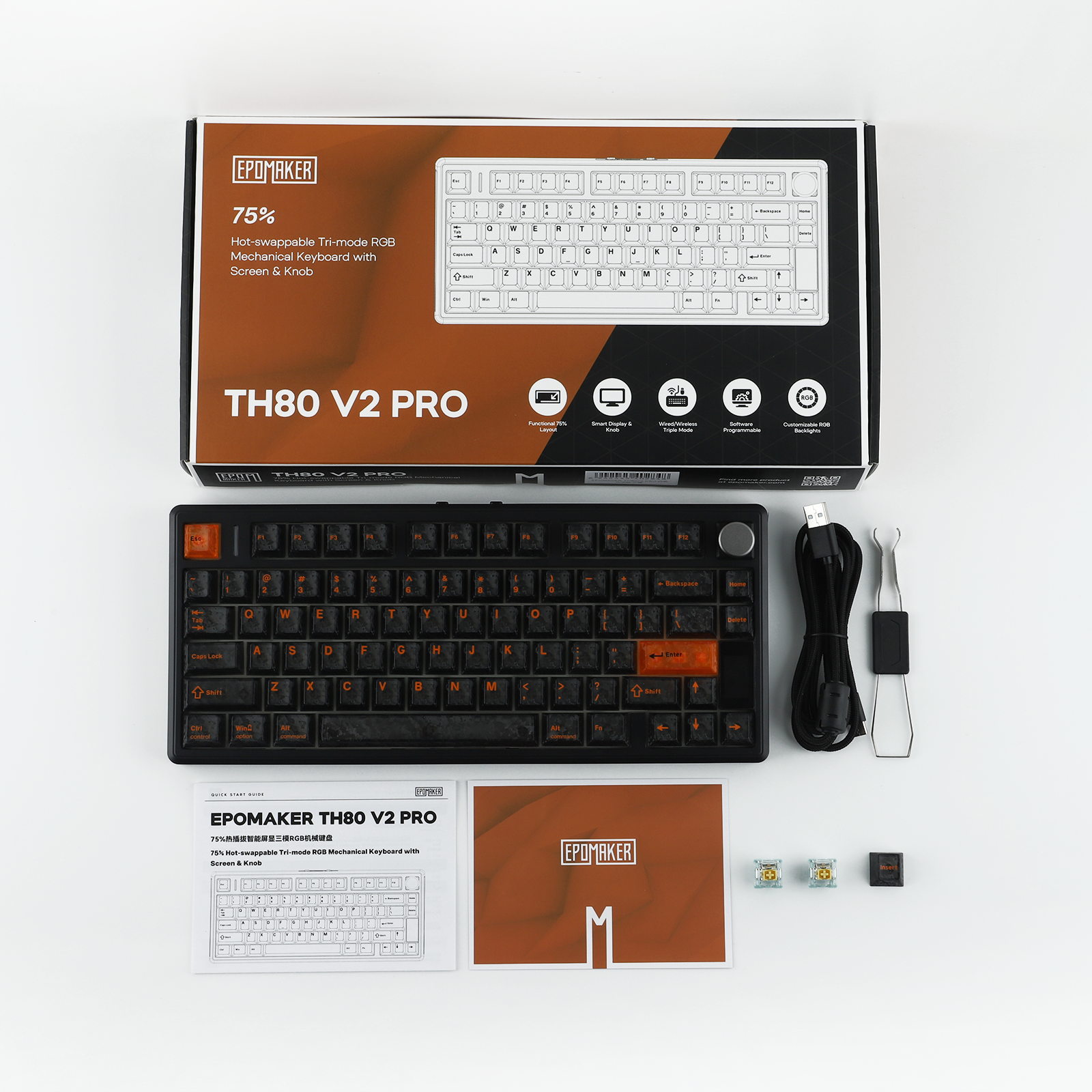 EPOMAKER TH80 V2 PRO 75% ANSI 미국 레이아웃