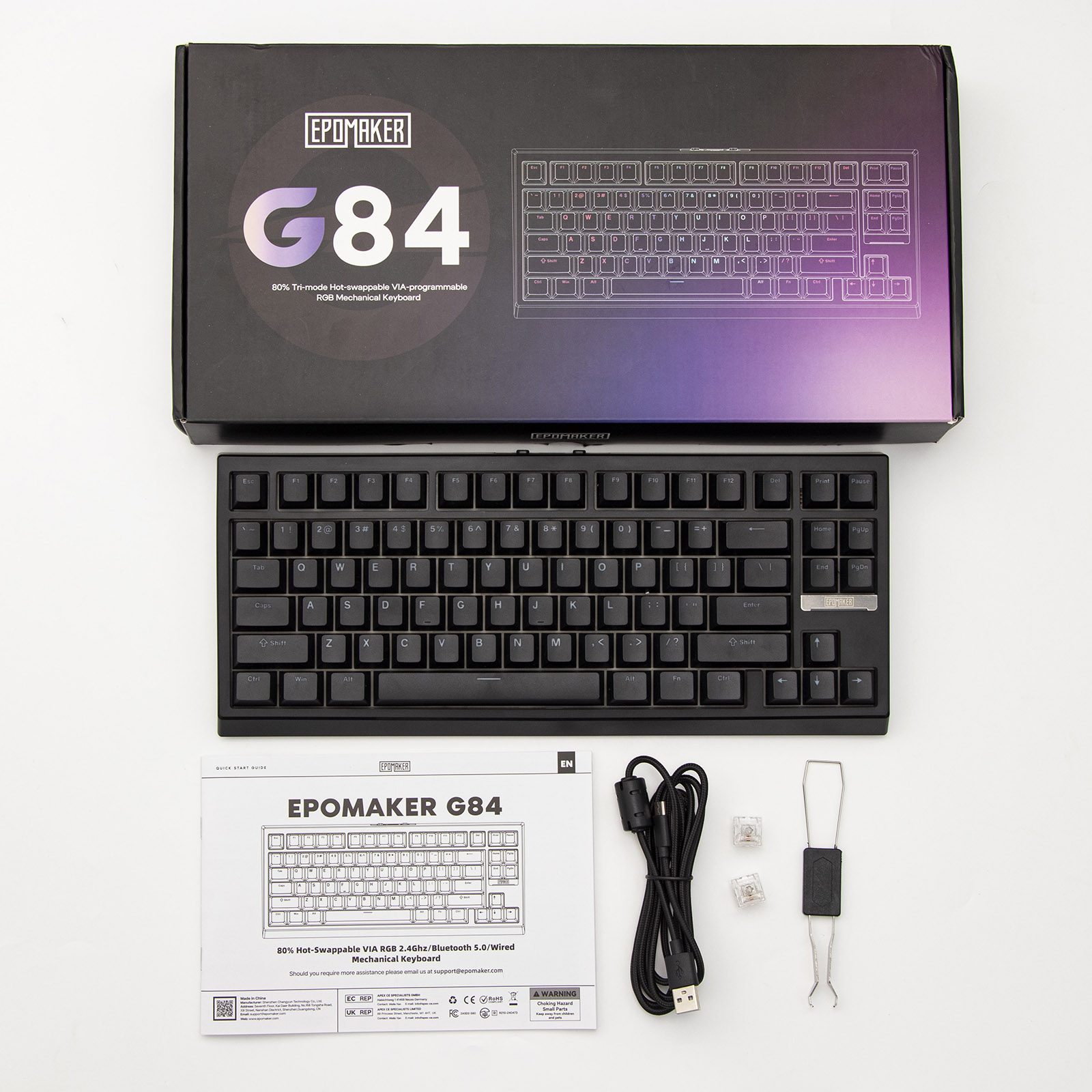 EPOMAKER G84 VIA 80% Layout Hot-Swap Gasket-Mounted