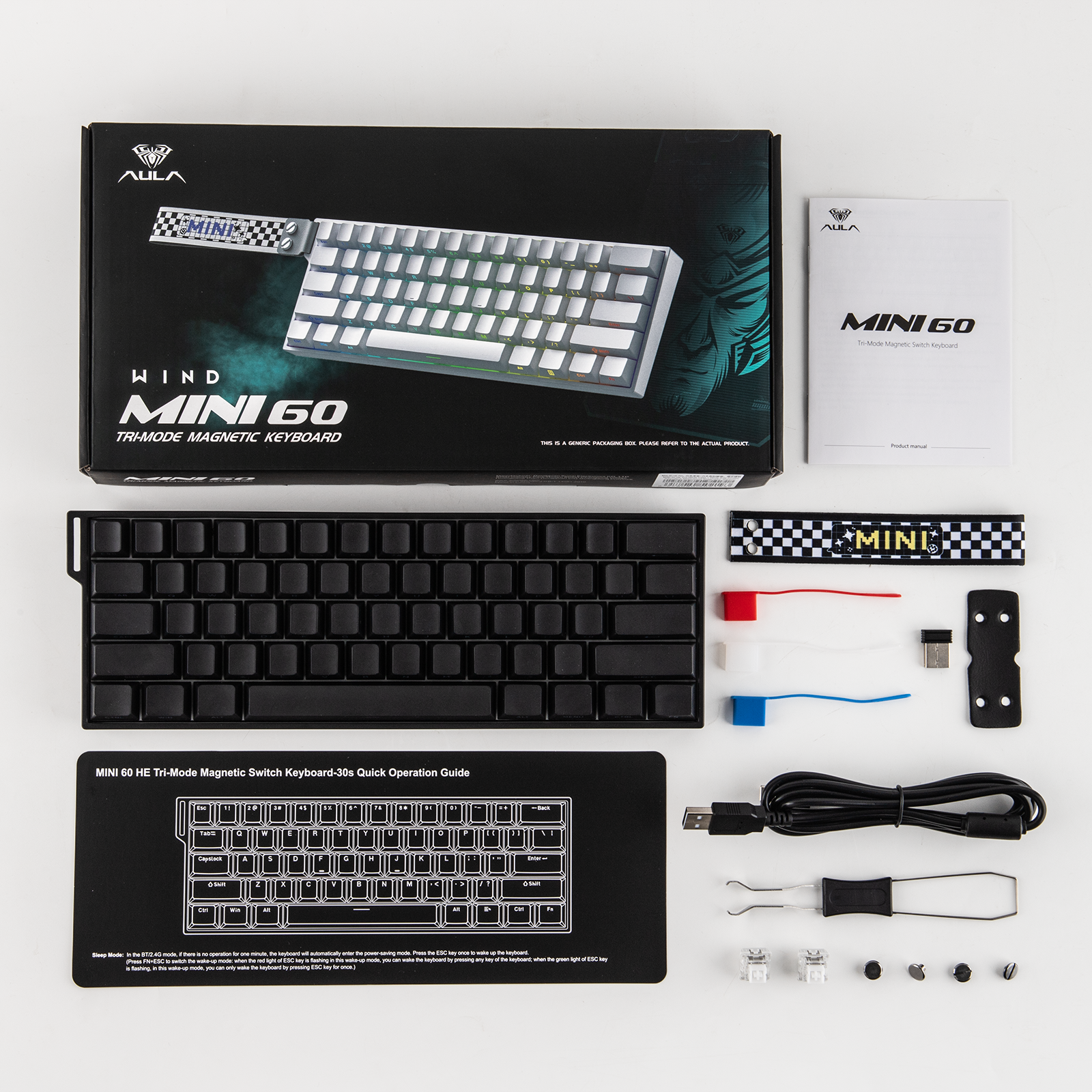AULA MINI60 HE PRO 60 % ANSI US-layout
