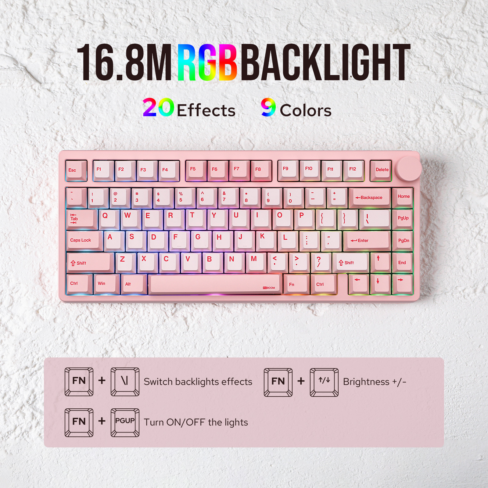 KiiBOOM مون شیڈو V2 75% QMK&VIA وائرڈ