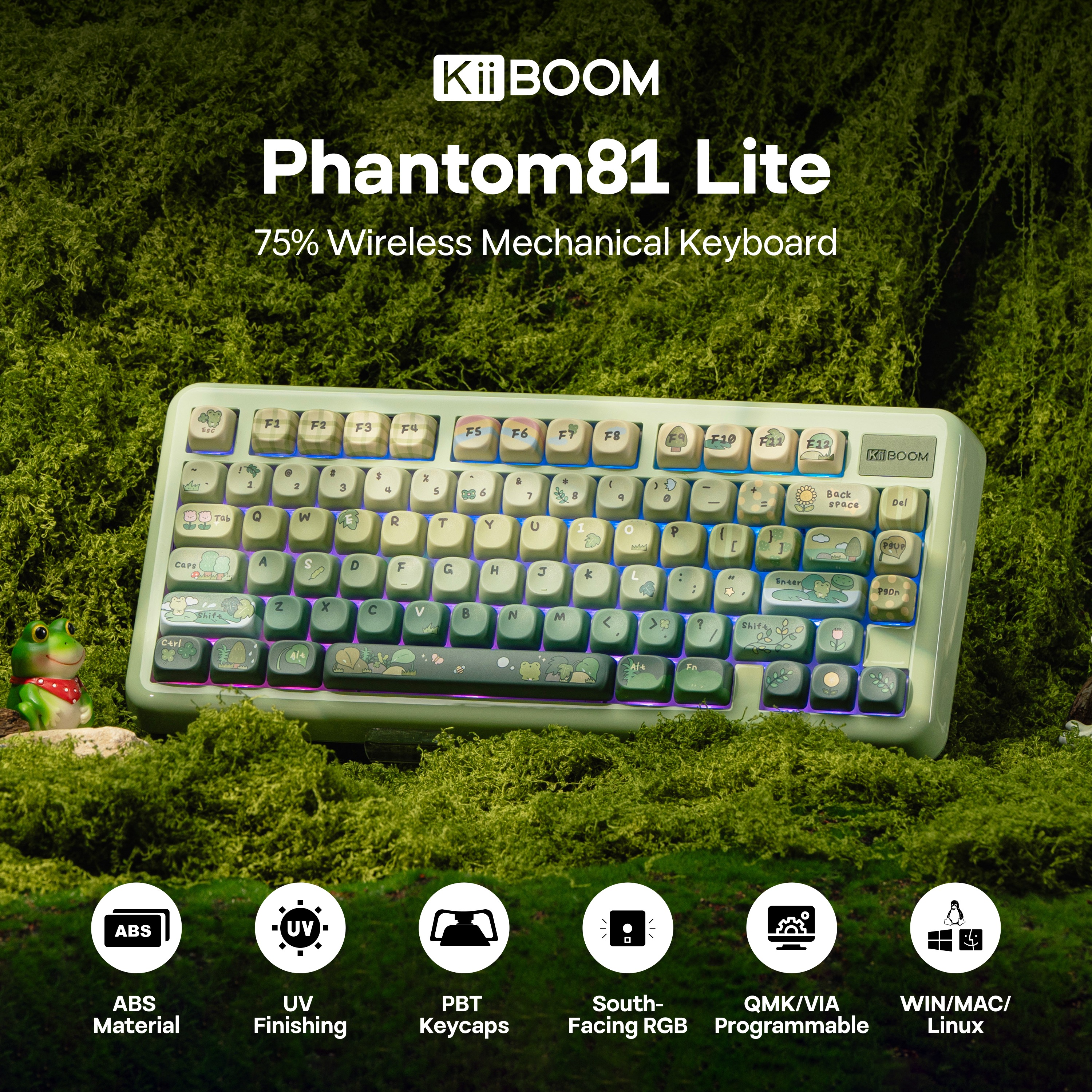 KiiBOOM Phantom81 Lite QMK/VIA ৭৫% হট-সোয়াপ গ্যাসকেট