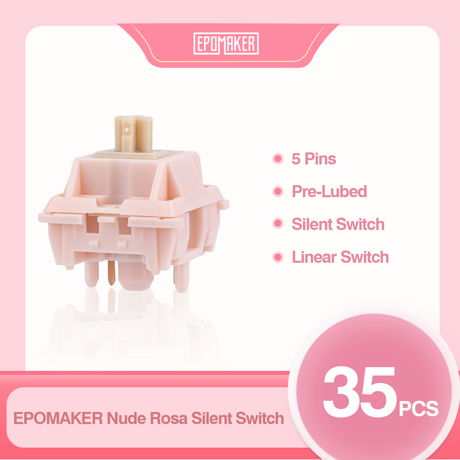 35 BUC EPOMAKER Nude Rosa 39gf Liniar pre-lubrifiat cu