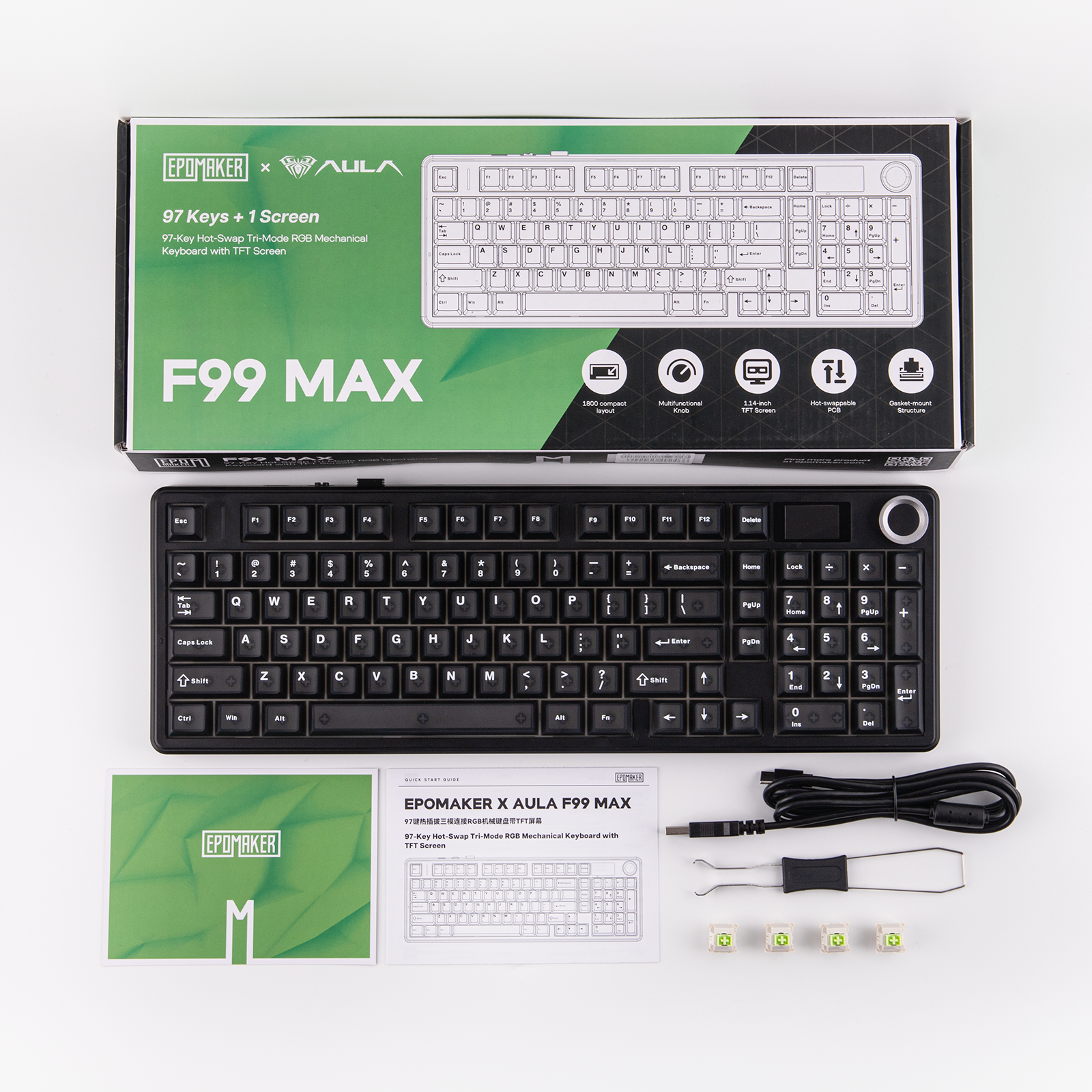 EPOMAKER × AULA F99 MAX 96% ANSI US QWERTY Layout