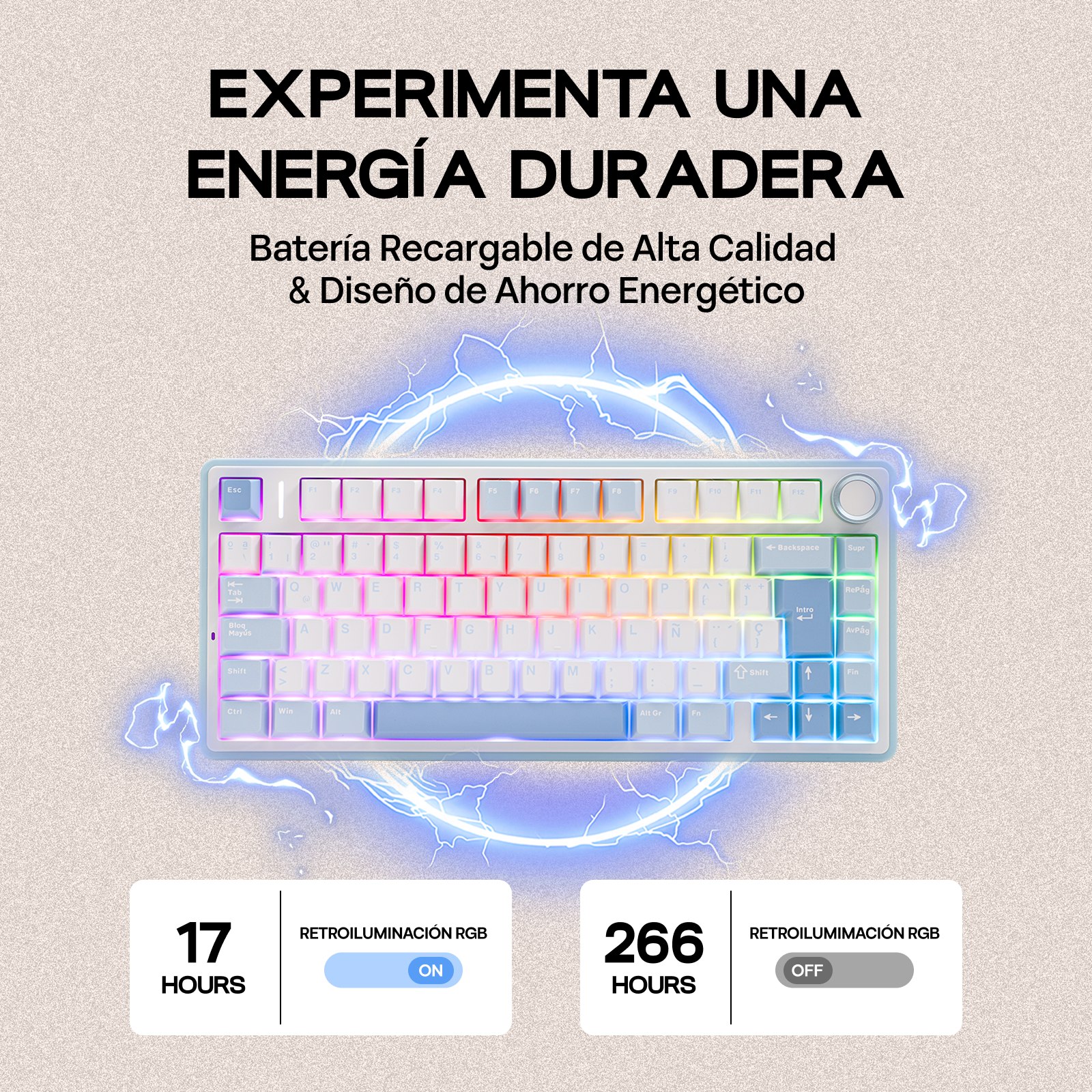 EPOMAKER AULA F75 ISO-ES 75% Spanish QWERTY Hot-Swap