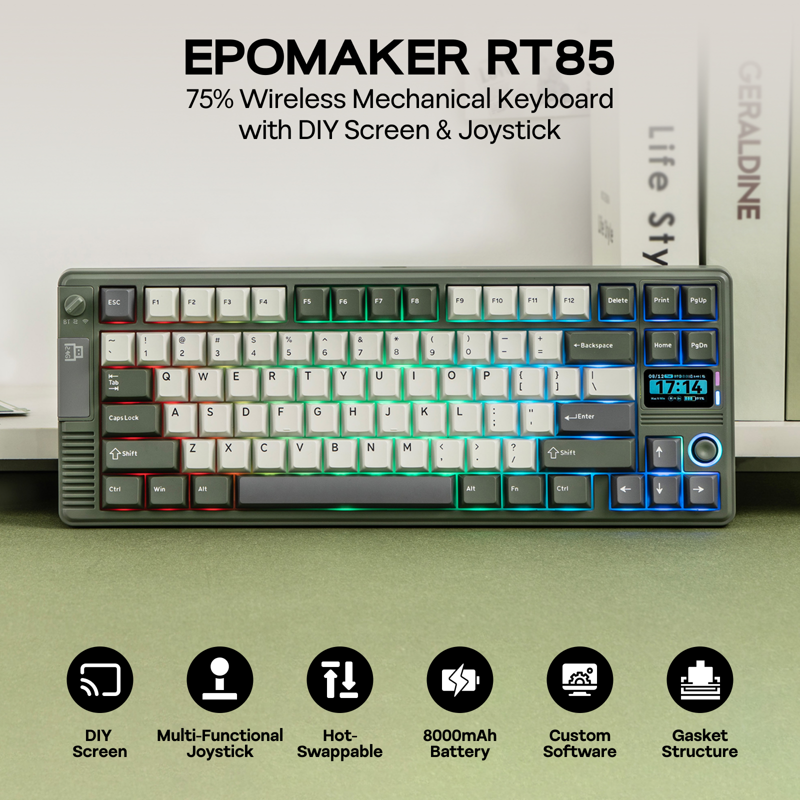 EPOMAKER RT85 75% ANSI US Layout Creamy Gasket