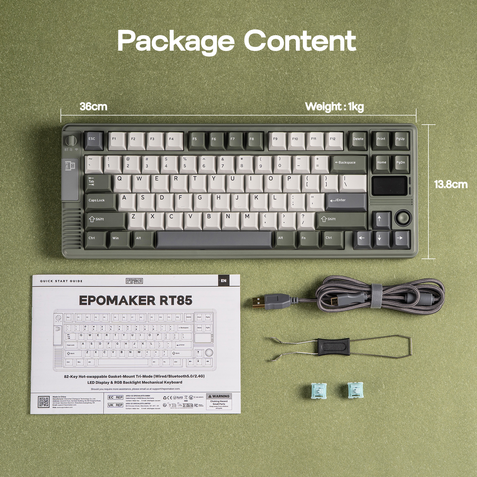 EPOMAKER RT85 75% ANSI US Layout Creamy Gasket