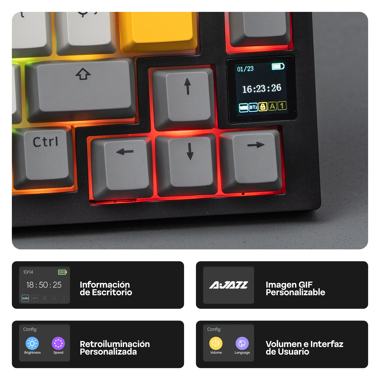 ISO-ES-layout EPOMAKER X AJAZZ AK820 PRO 75 % spansk