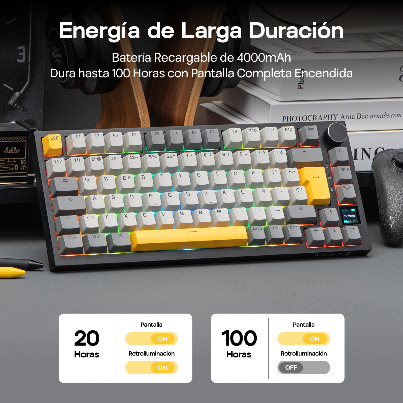 ISO-ES-layout EPOMAKER X AJAZZ AK820 PRO 75 % spansk