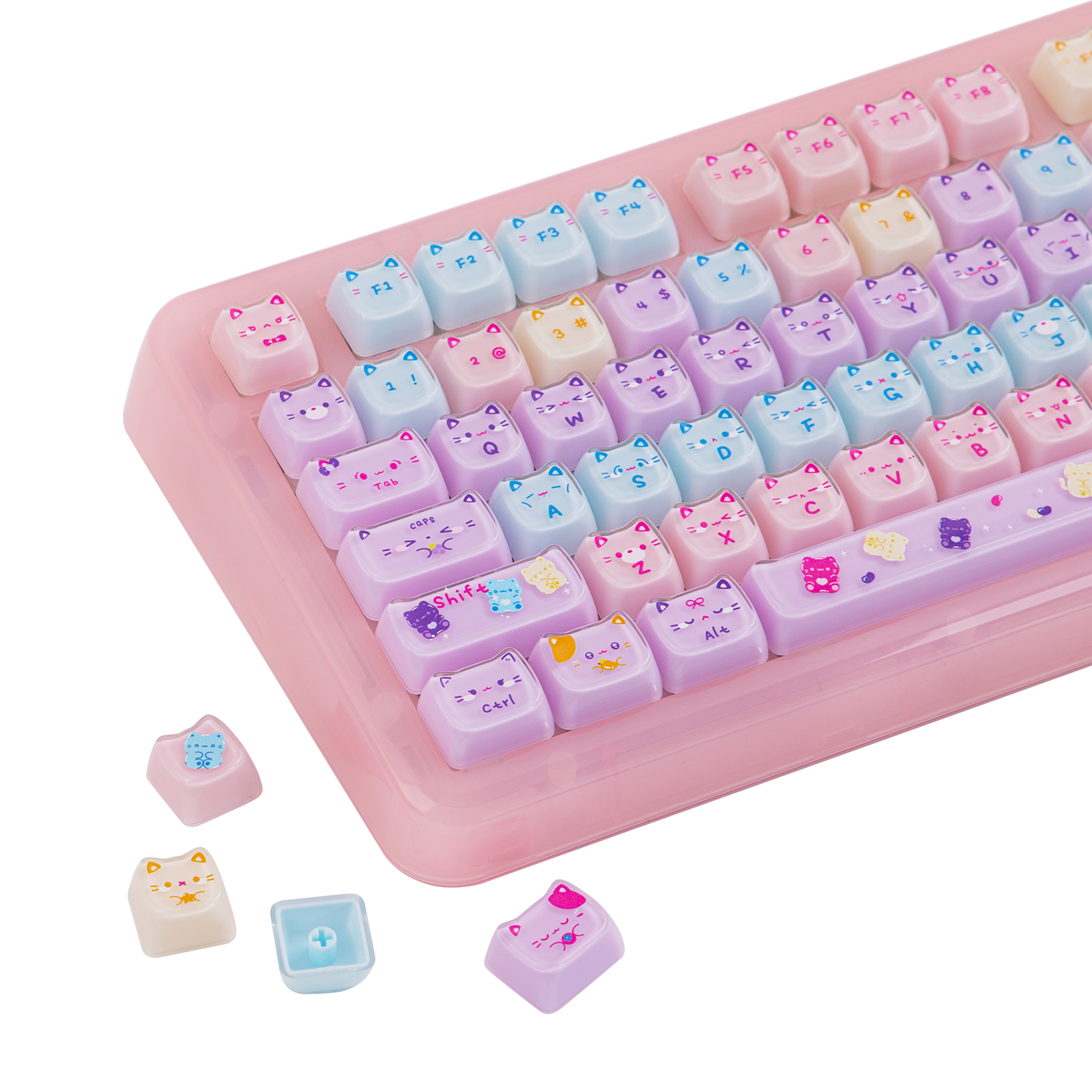 KiiBOOM Meow Pudding V2 Keycap-sæt 128 taster MAO