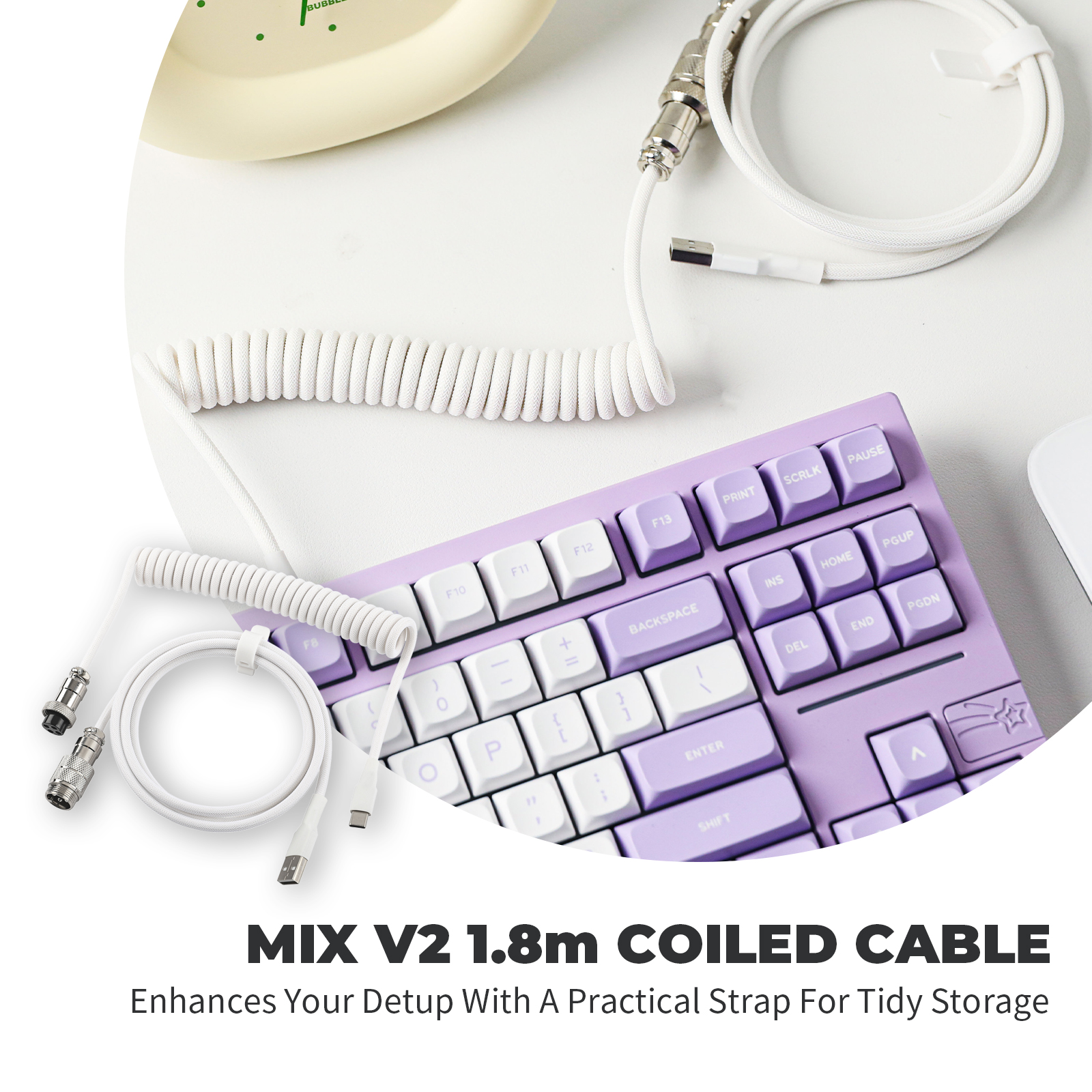 EPOMAKER Mix V2 1,8 m Spiralkabel