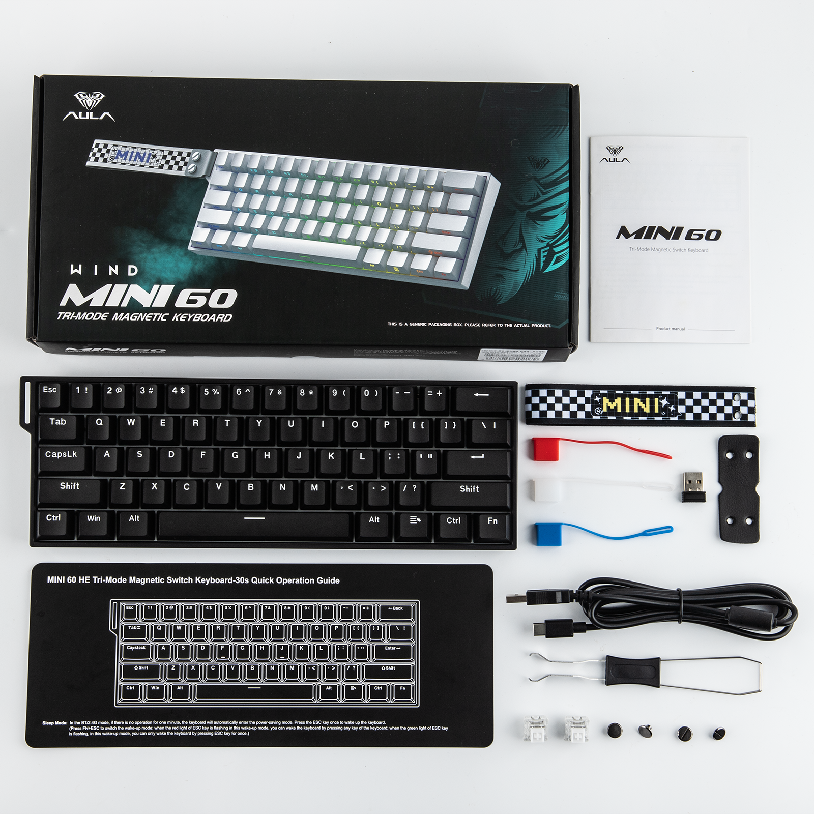 AULA MINI60 HE MAX 60% ANSI USA paigutus